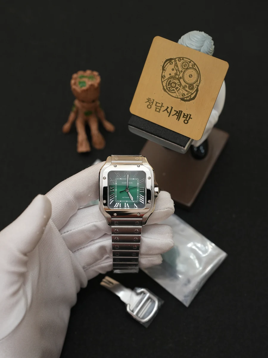 까르띠에 산토스 드 까르띠에 녹판 라지