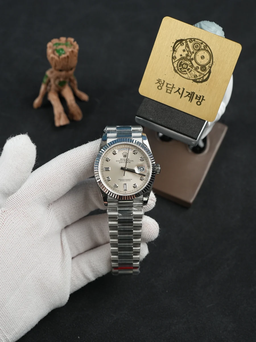롤렉스 데이데이트 실버 10P