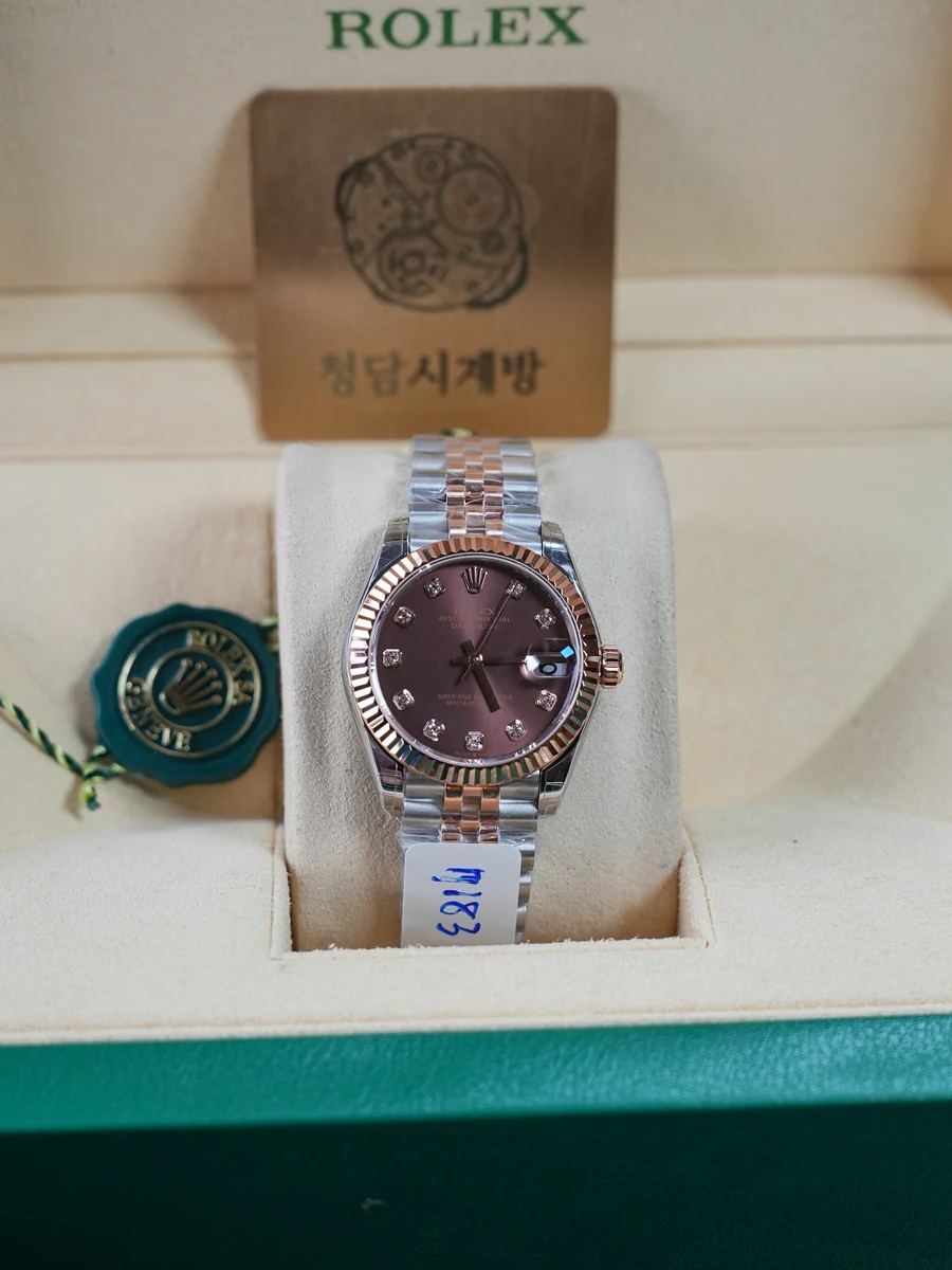 롤렉스 데이저스트 퍼플 10P 로즈골드 콤비