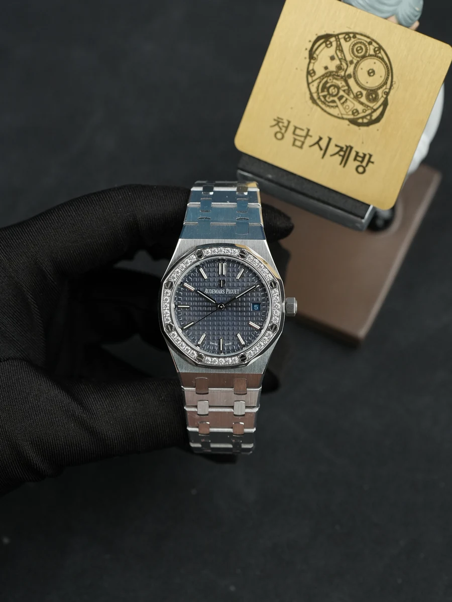 오데마피게 로얄오크 77351ST 블루 다이아베젤