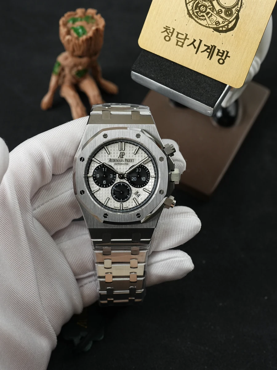 오데마피게 로얄오크 크로노그래프 26331ST 실버