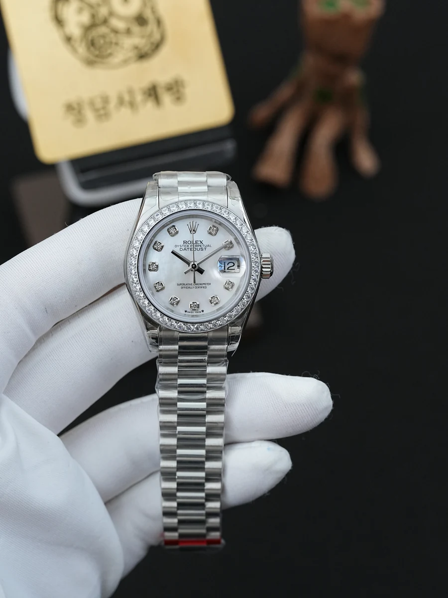 롤렉스 레이디 데이저스트 자개 화이트골드 다이아베젤10P