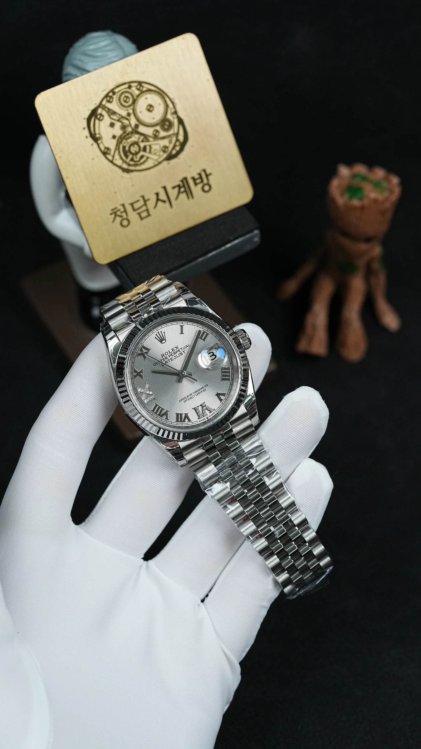 데이저스트 실버 다이아 로만 36mm 상세 이미지 5