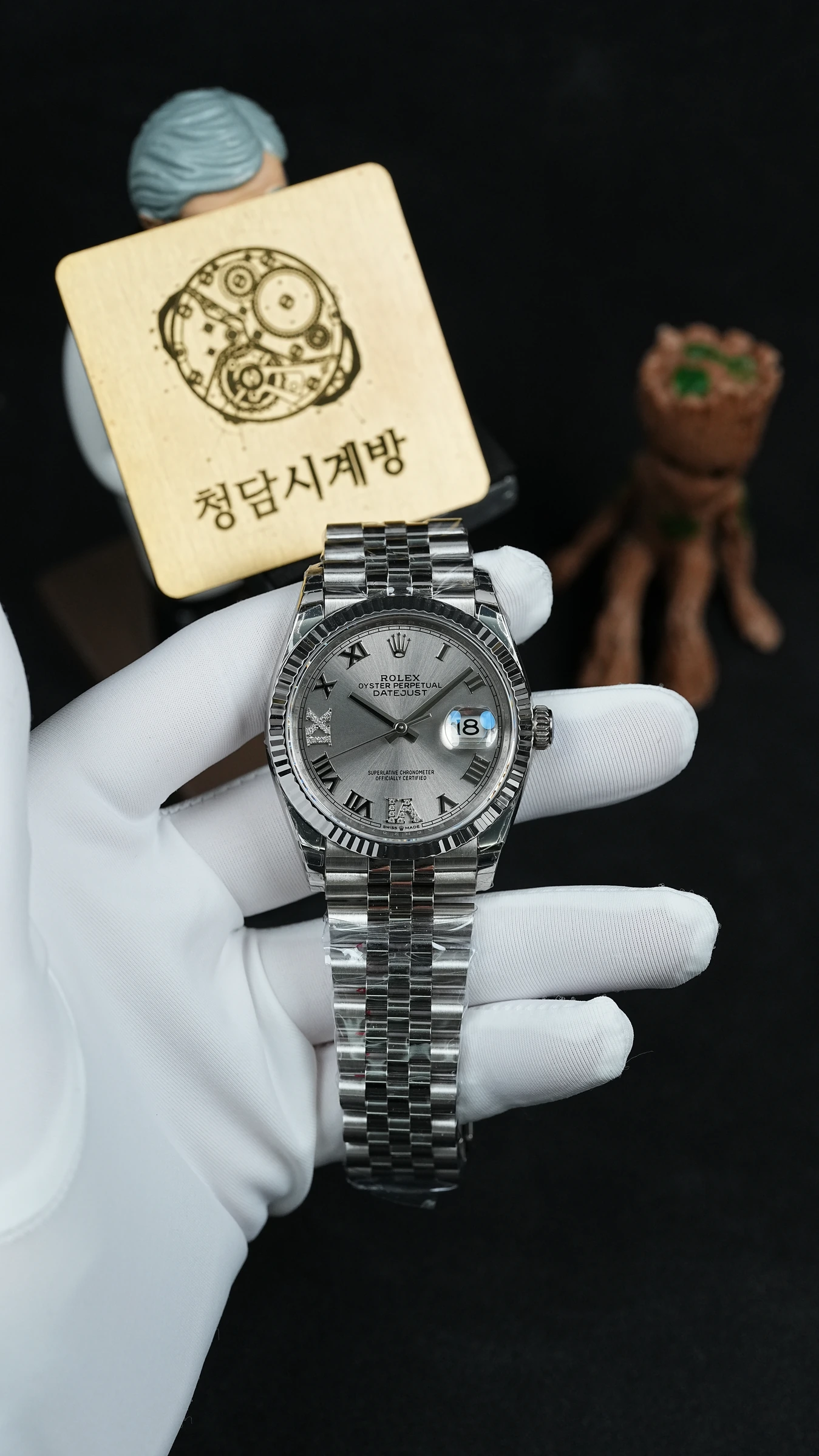 데이저스트 실버 다이아 로만 36mm 상세 이미지 8