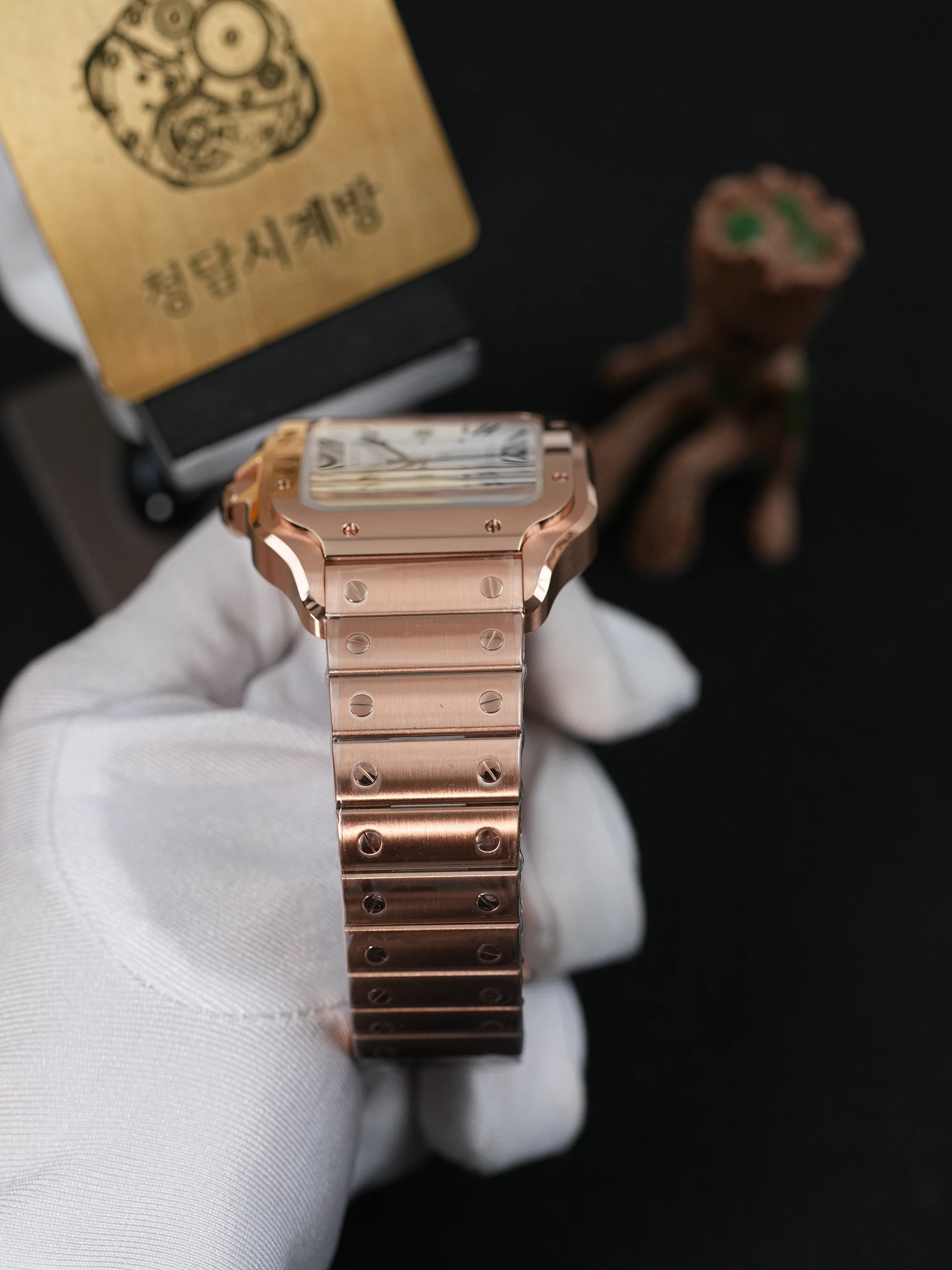 까르띠에 산토스 로즈골드 금통 상세 이미지 10