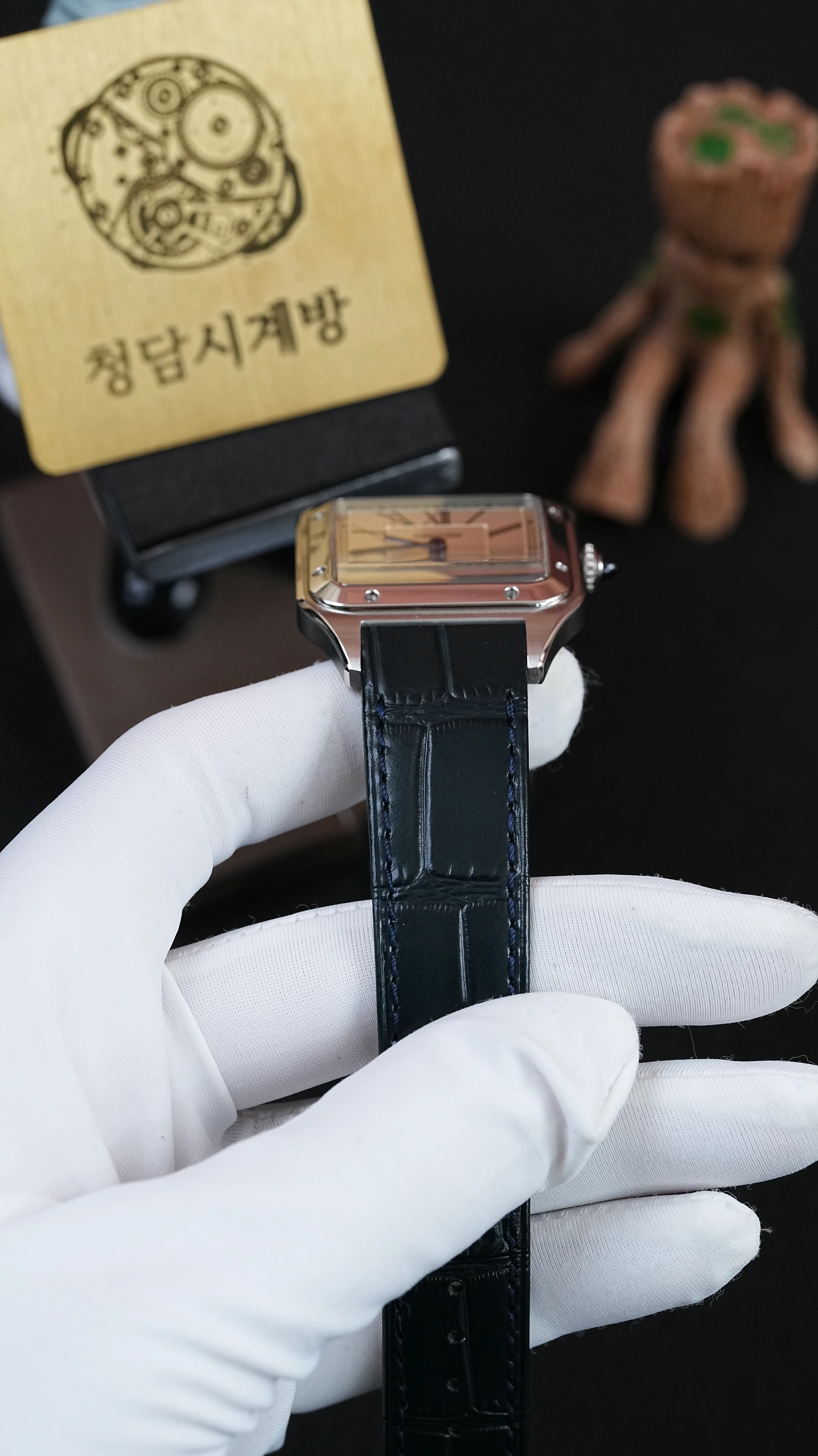 까르띠에 산토스 뒤몽 블루가죽 상세 이미지 6