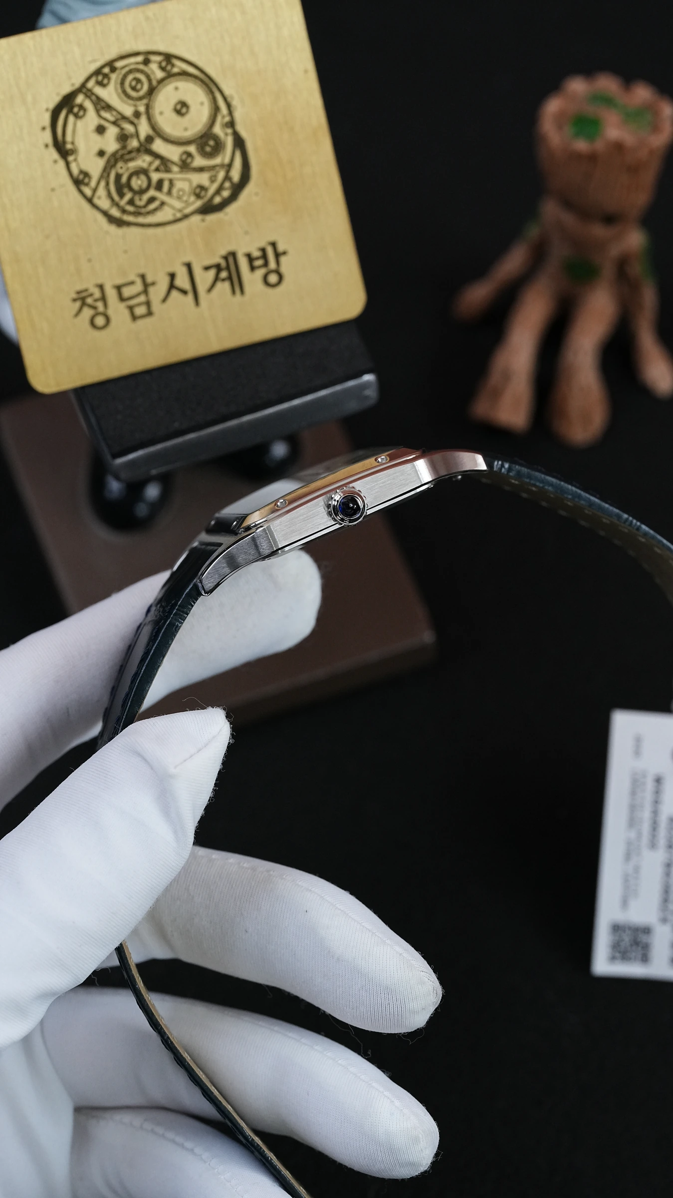 까르띠에 산토스 뒤몽 블루가죽 상세 이미지 10