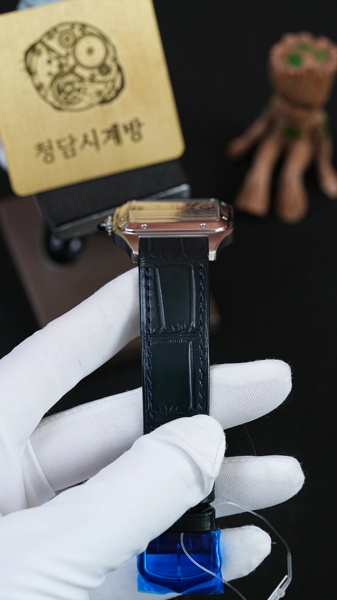 까르띠에 산토스 뒤몽 블루가죽 상세 이미지 14
