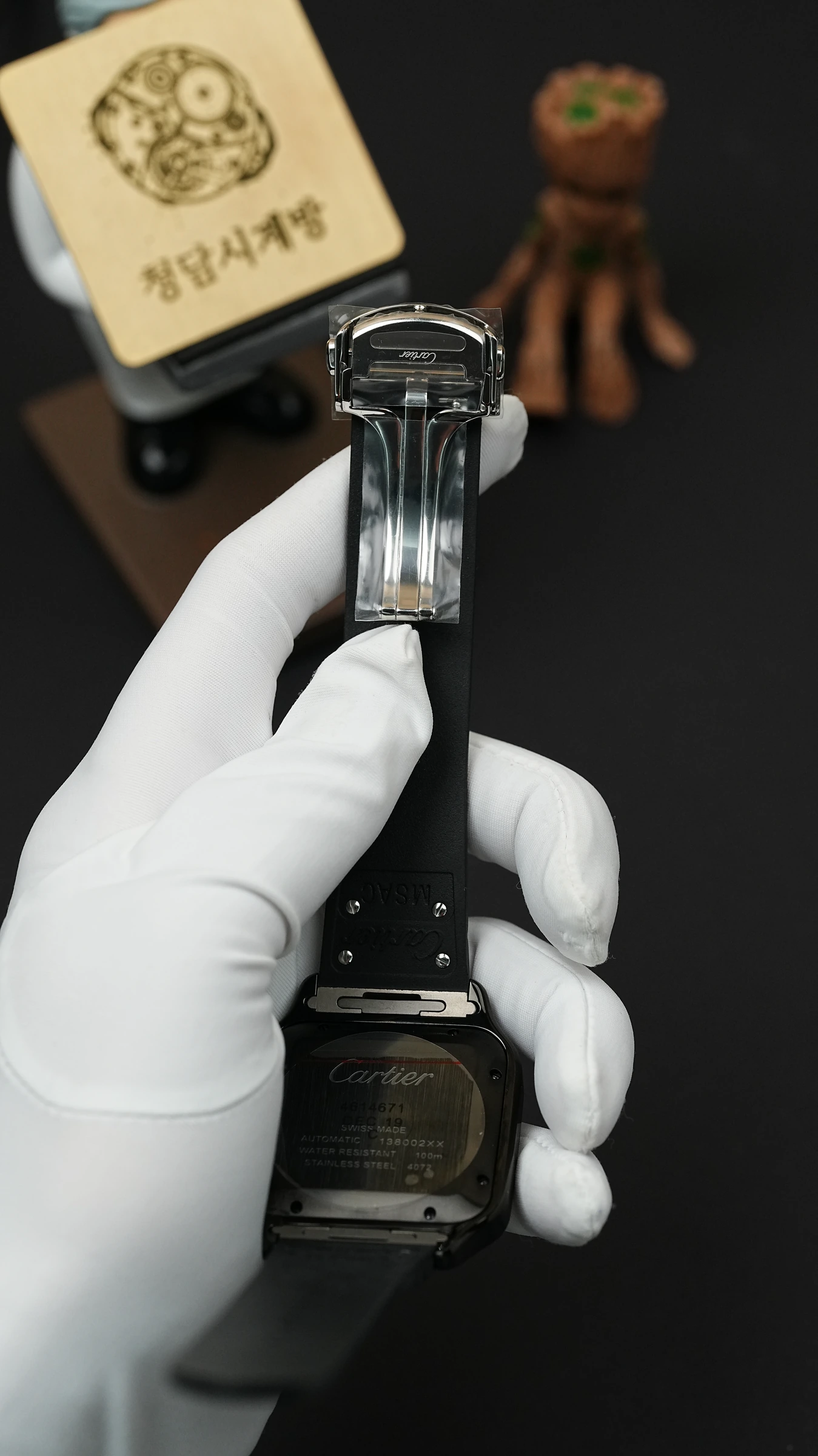 까르띠에 산토스 드 까르띠에 올블랙 라지 상세 이미지 9