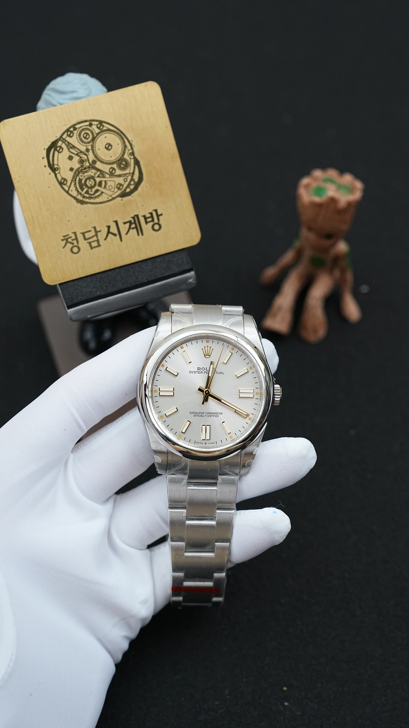 롤렉스 오이스터퍼페츄얼 논데이트 실버 상세 이미지 3
