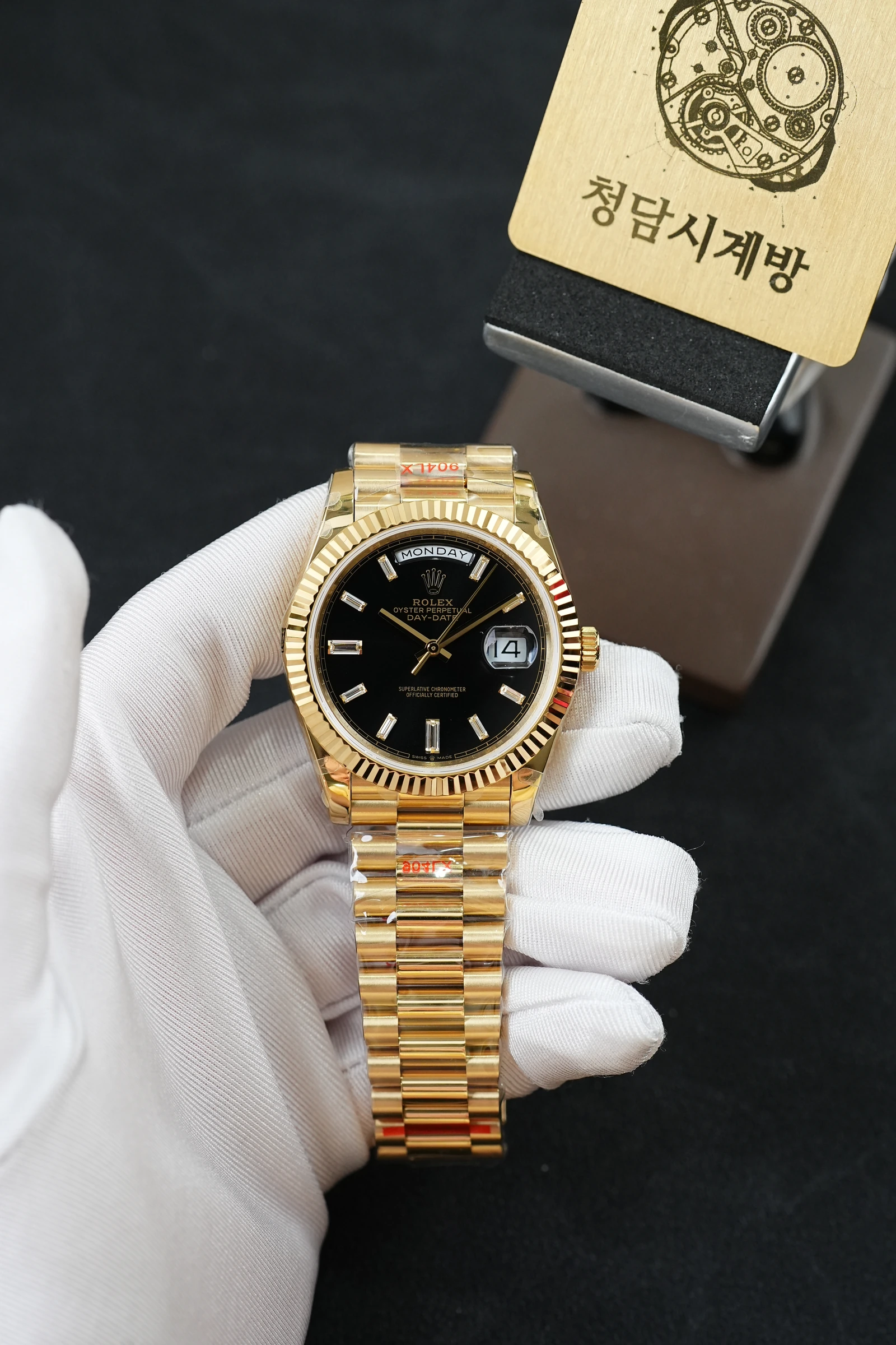 롤렉스 데이데이트 검판 골드 바게트 상품 이미지 1