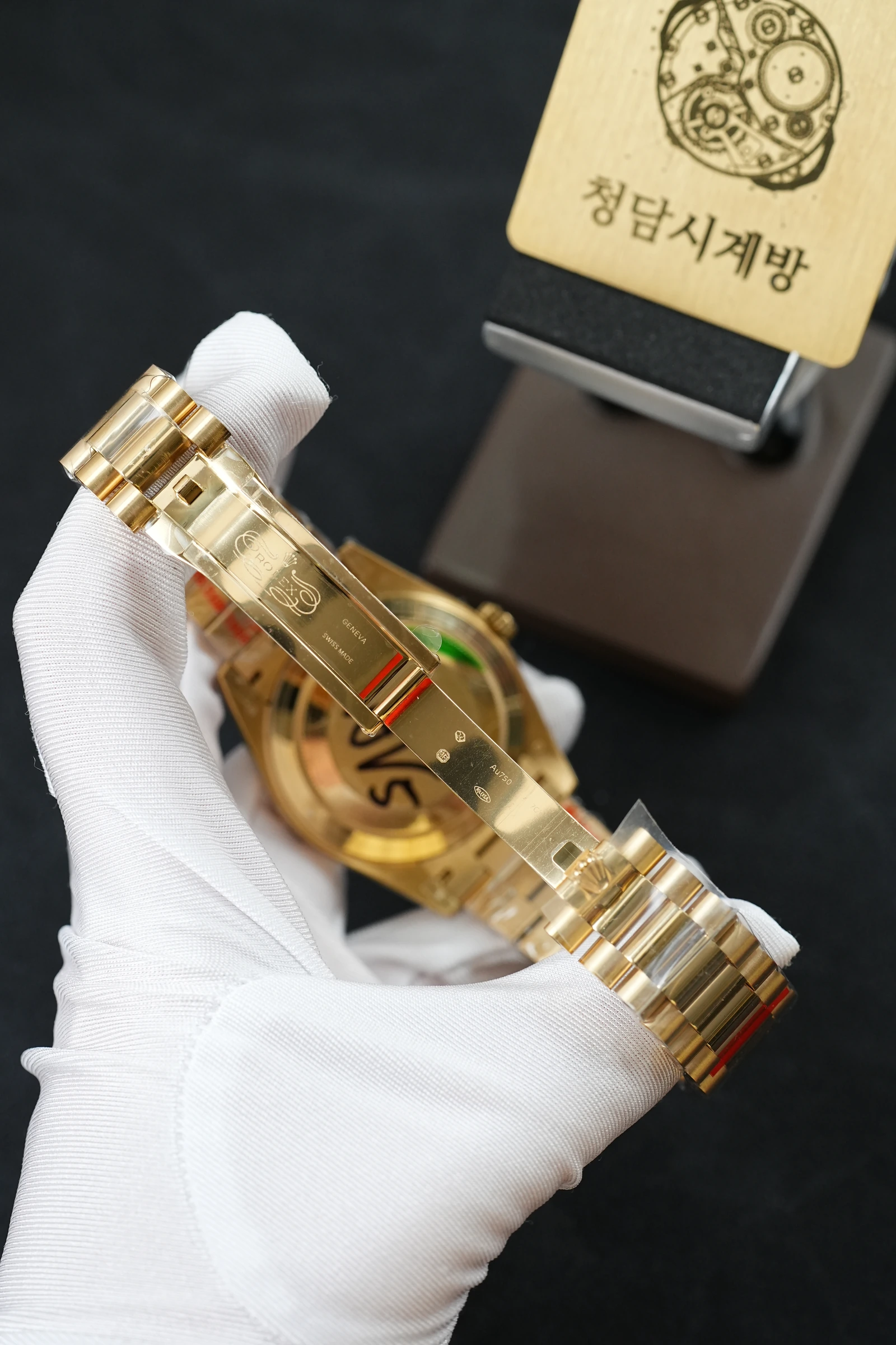 롤렉스 데이데이트 검판 골드 바게트 상세 이미지 10