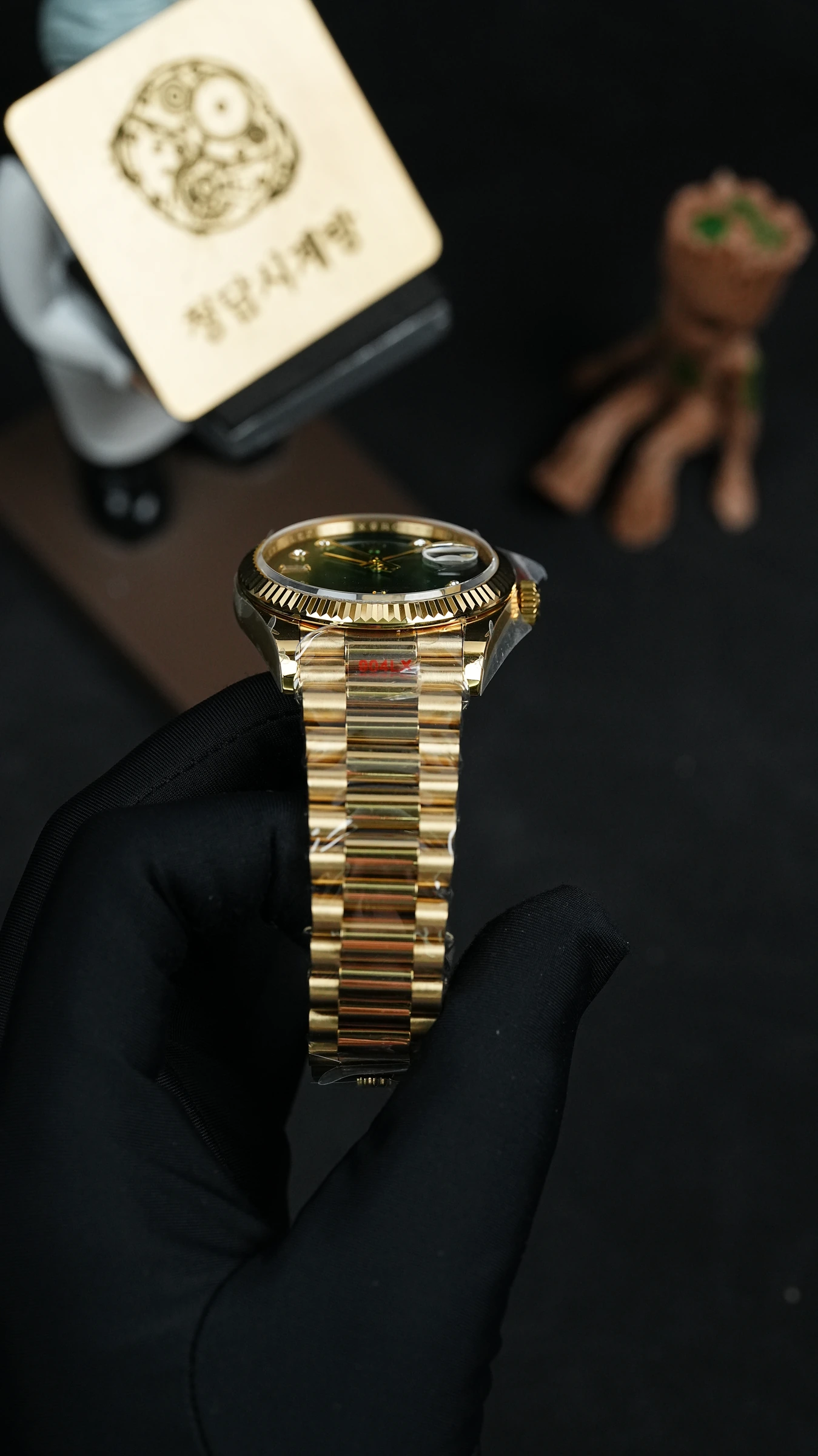 롤렉스 데이데이트 그린 옴브레 36mm 상세 이미지 4