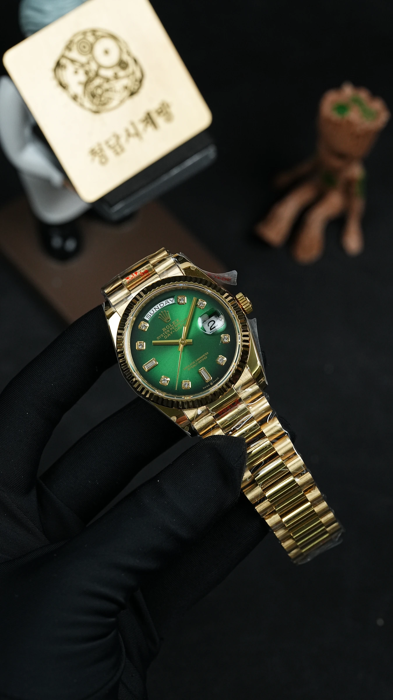 롤렉스 데이데이트 그린 옴브레 36mm 상세 이미지 7