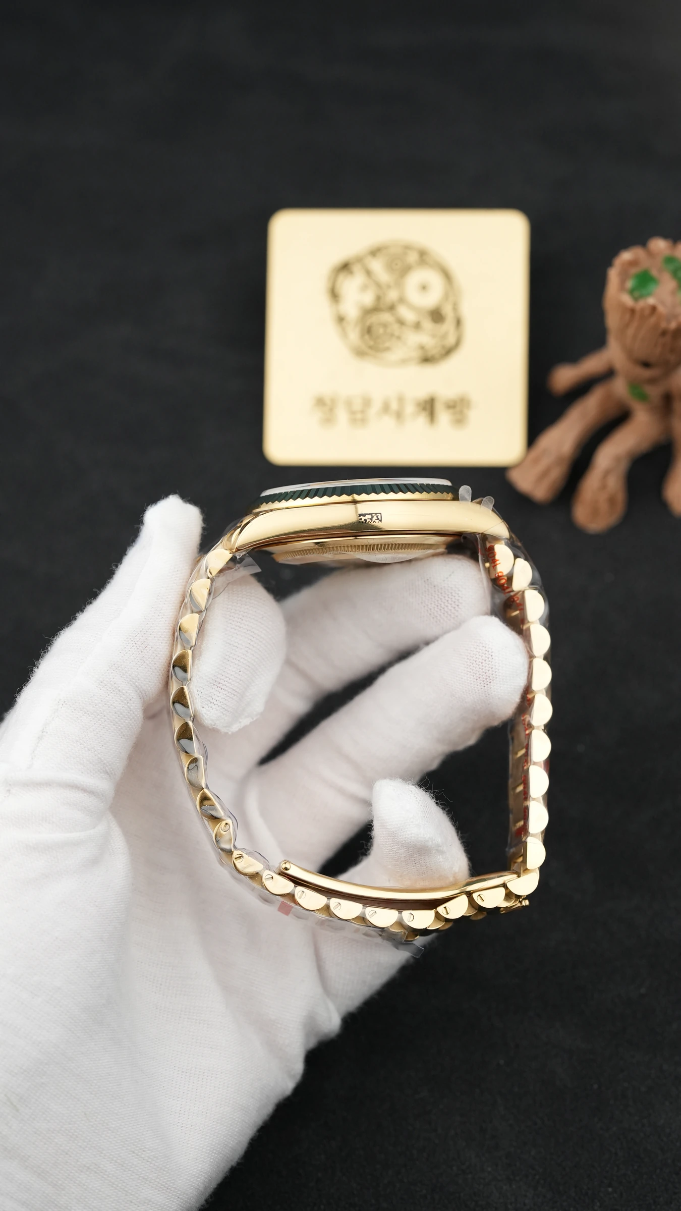 롤렉스 데이데이트 그린 옴브레 로만 상세 이미지 4