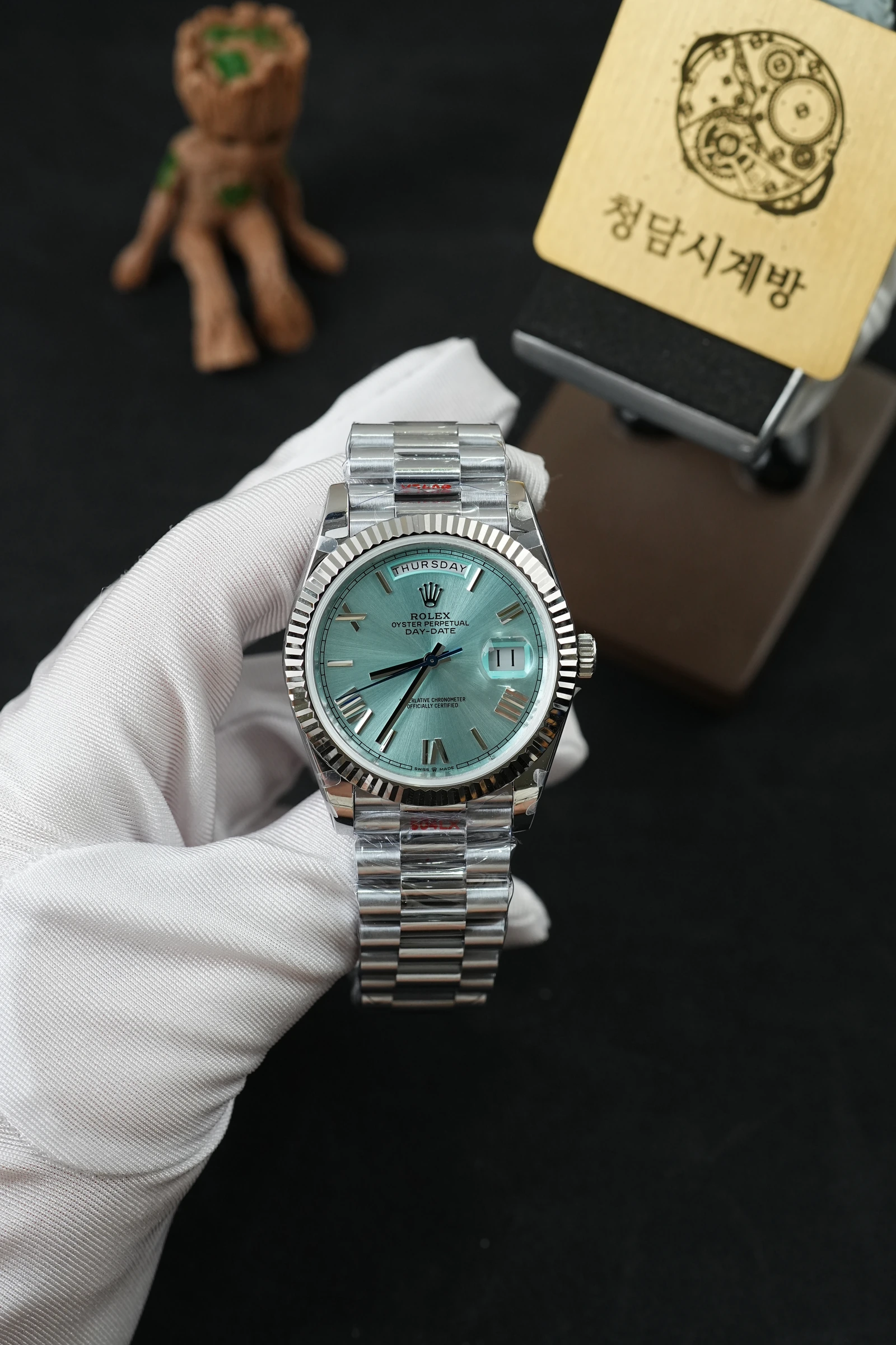 롤렉스 데이데이트 아이스블루 로만 상세 이미지 4