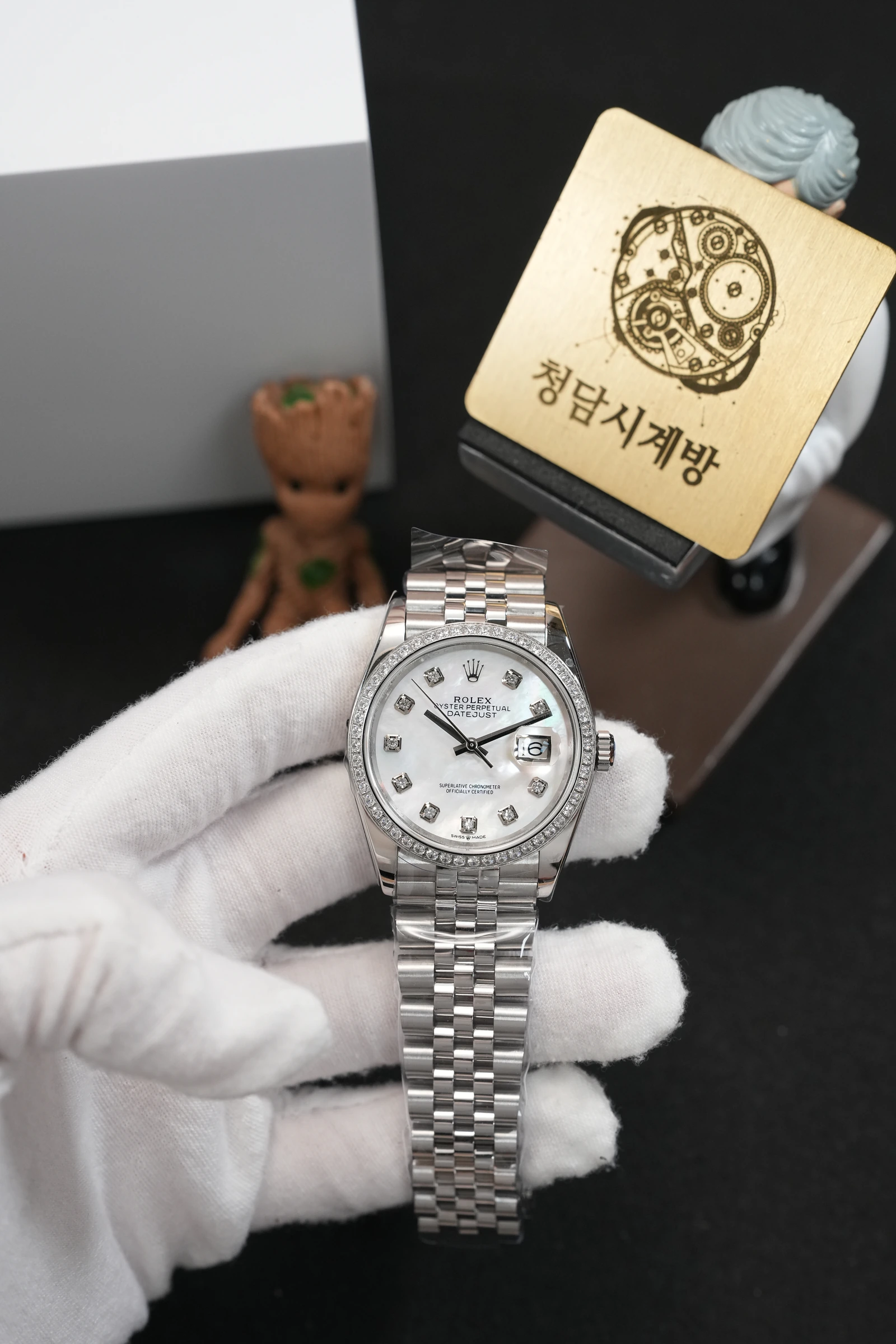 롤렉스 데이저스트 자개판 10P 다이아베젤 36mm 상세 이미지 3