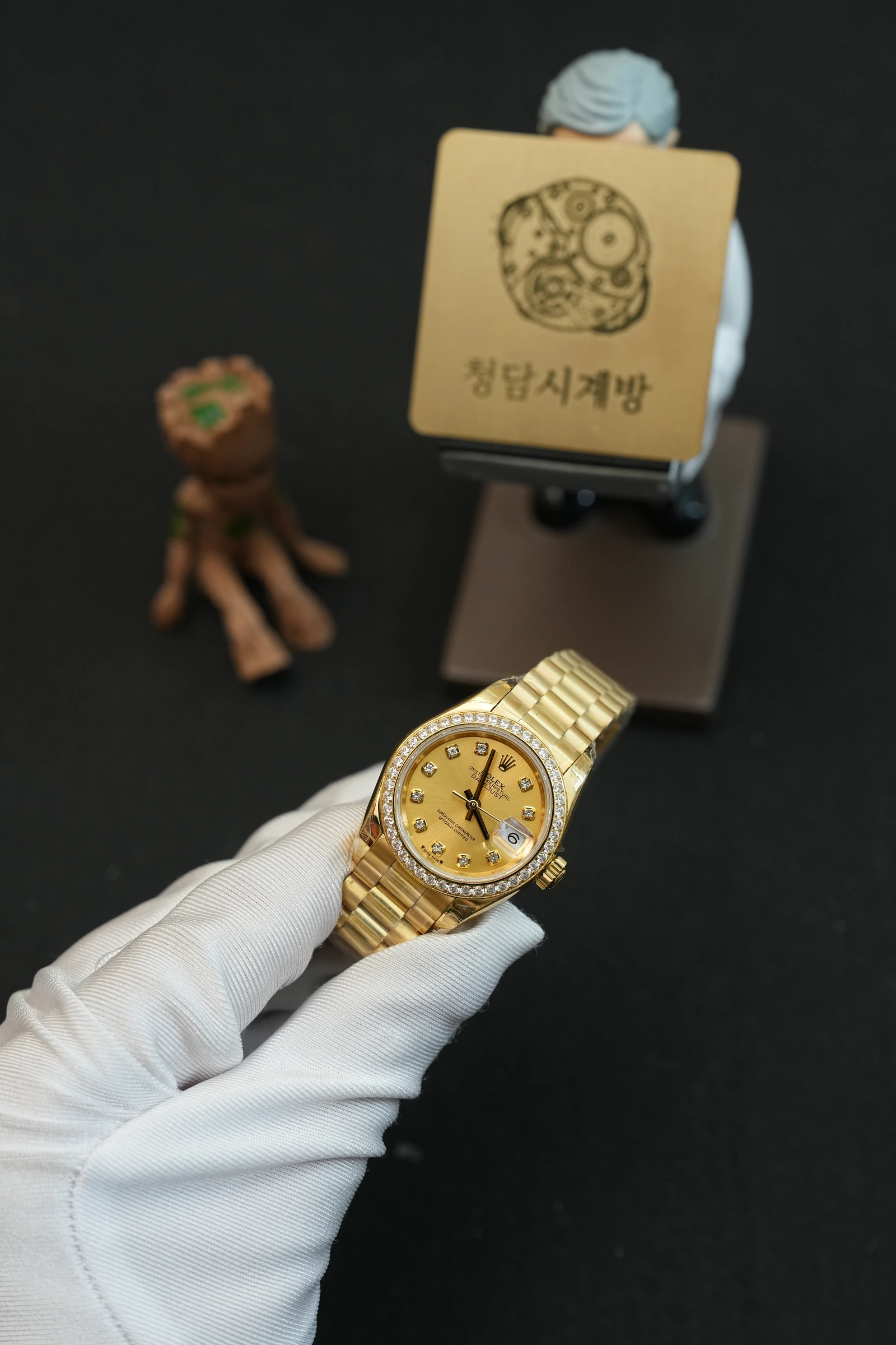 롤렉스 데이저스트 레이디 샴페인골드 금통 다이아베젤 10p 28mm 상세 이미지 11