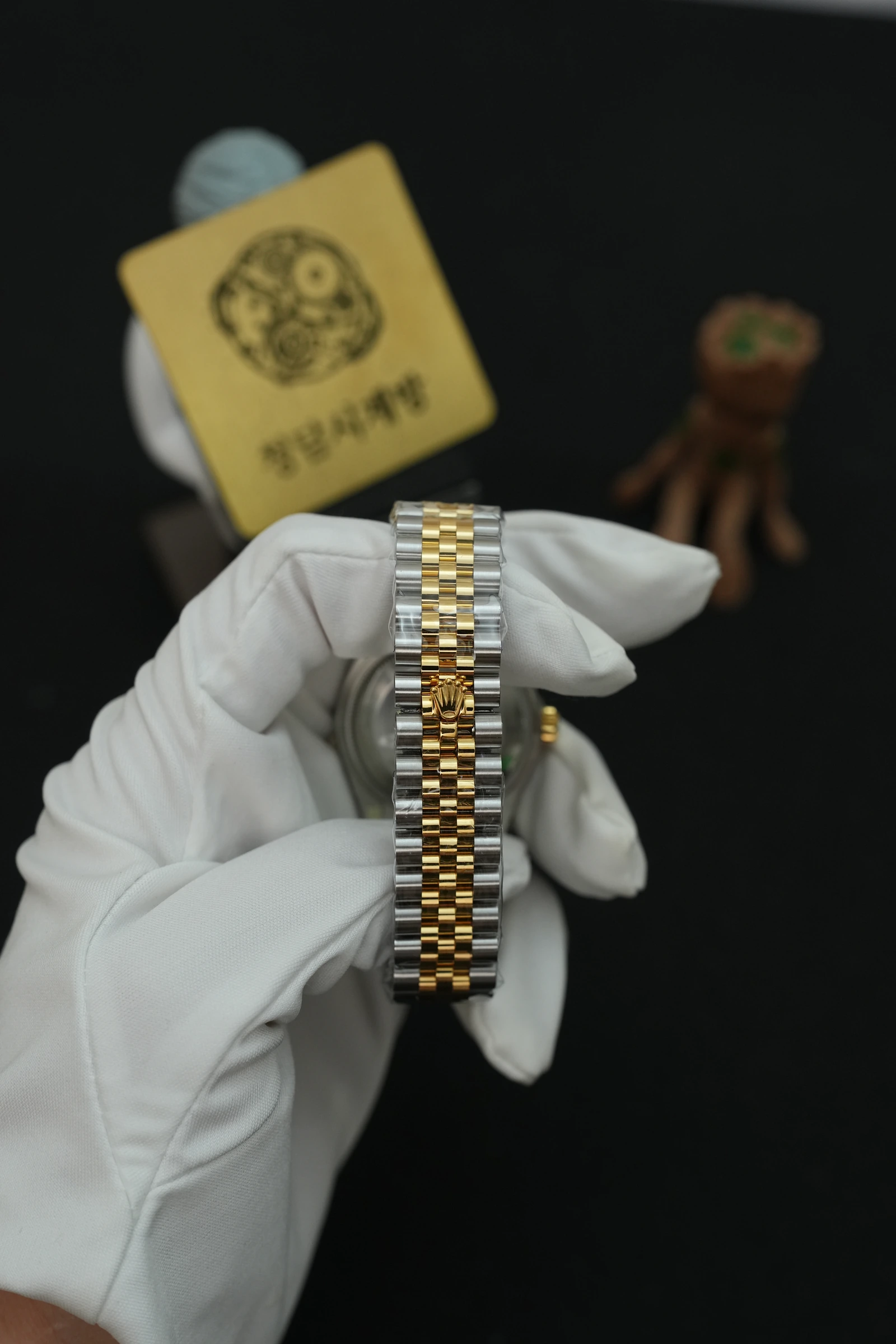 롤렉스 레이디 데이저스트 그린 로만 6다이아 옐로우골드콤비 31mm 상세 이미지 9