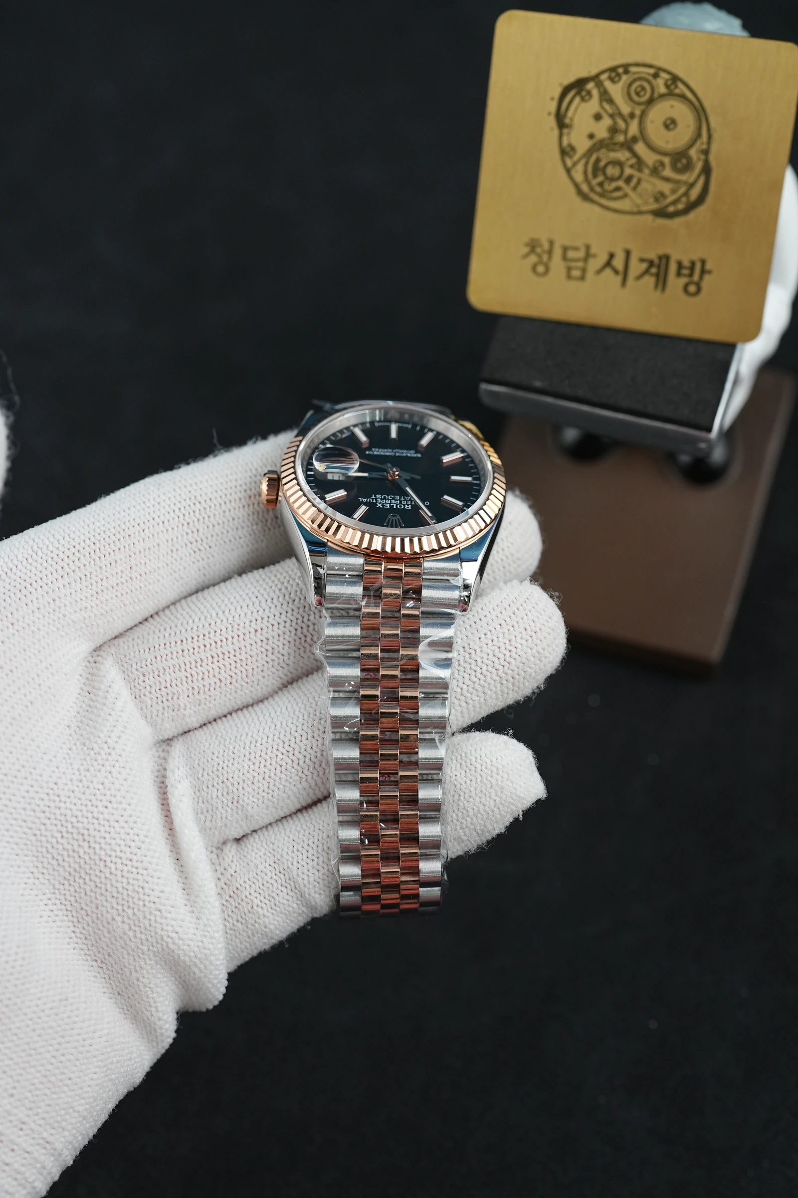 롤렉스 데이저스트 블랙 로즈골드 콤비 상세 이미지 11