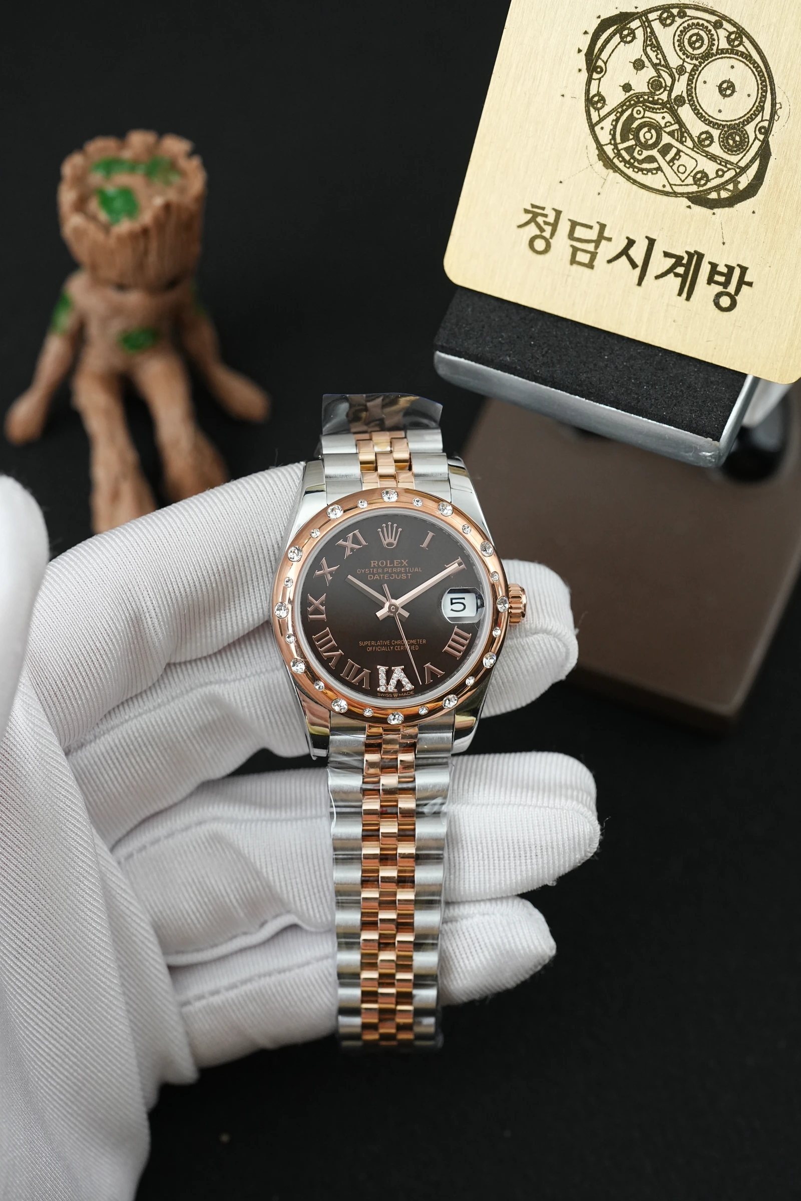 롤렉스 데이저스트 초코 로만 6다이아 로즈골드 콤비 다이아베젤 상품 이미지 1