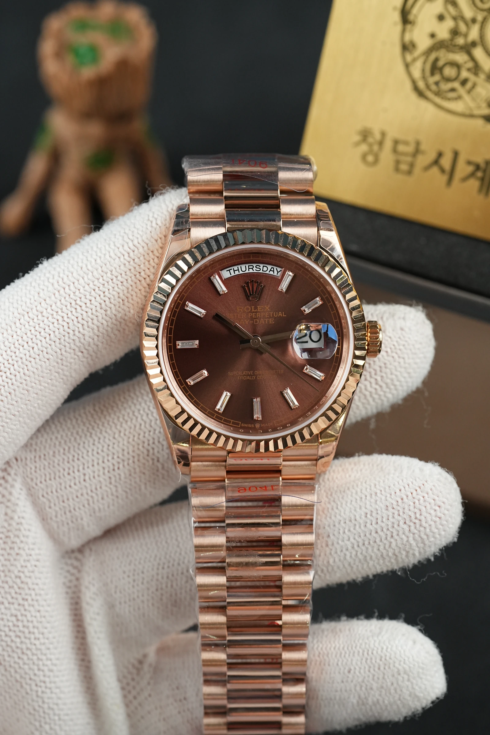 롤렉스 데이데이트 아이젠키젤 10P 로즈골드 상세 이미지 5
