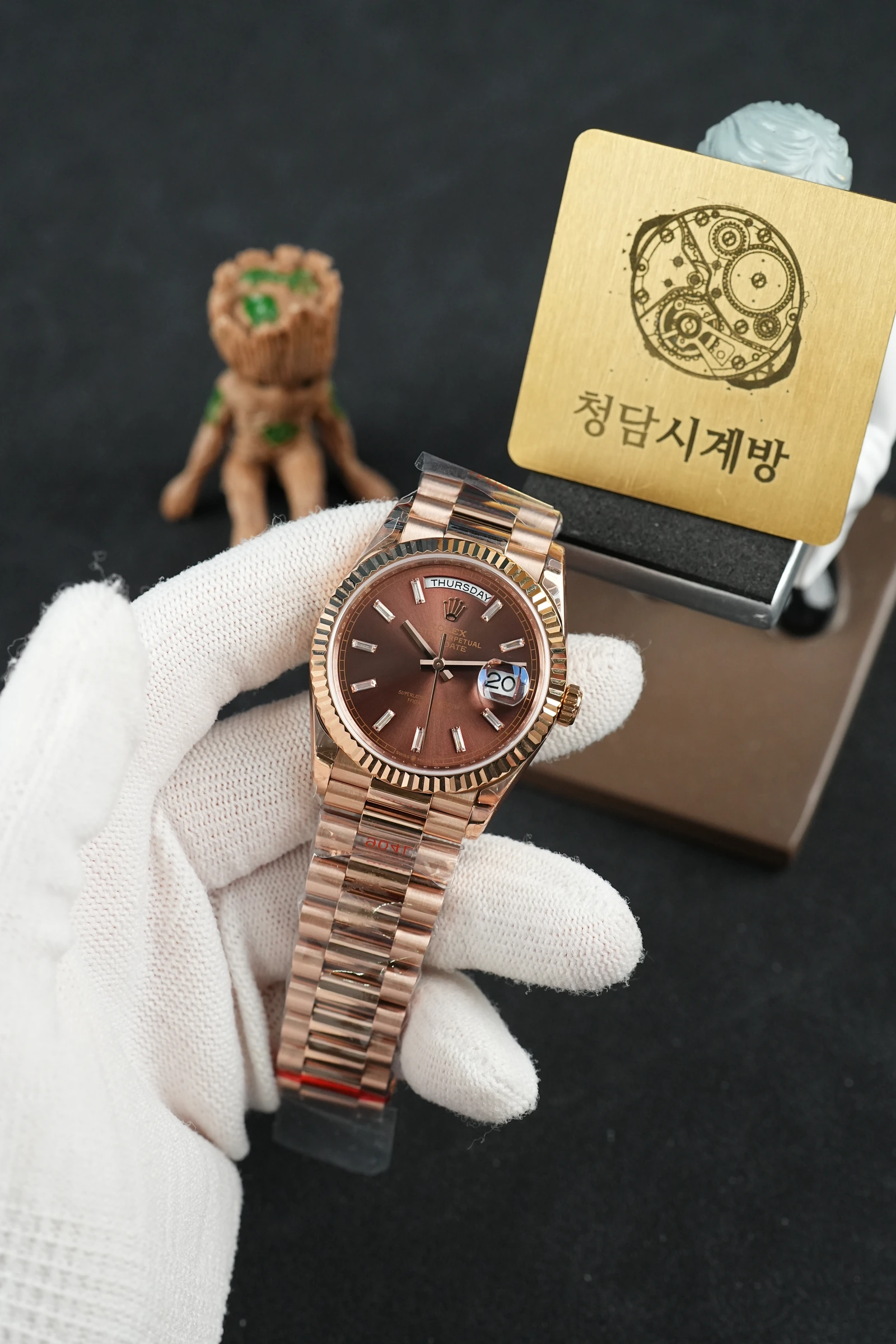 롤렉스 데이데이트 아이젠키젤 10P 로즈골드 상세 이미지 7