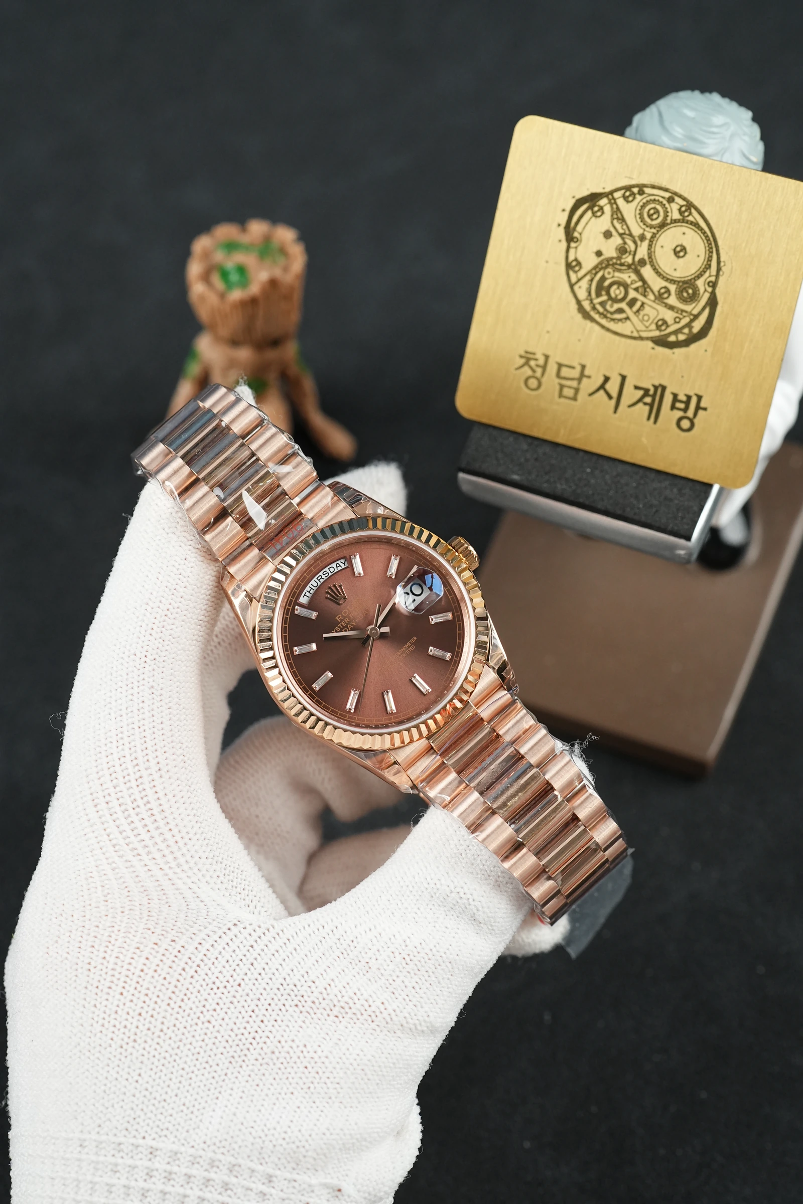 롤렉스 데이데이트 아이젠키젤 10P 로즈골드 상세 이미지 11