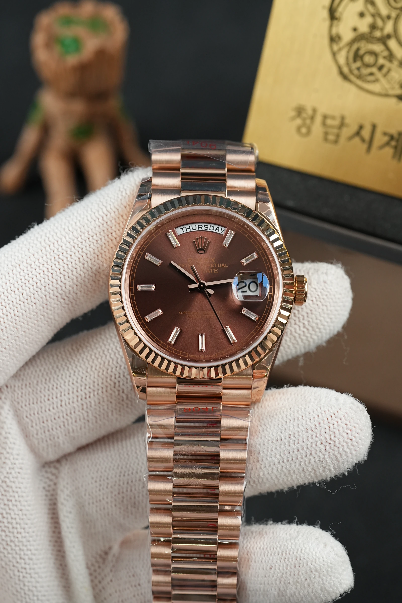 롤렉스 데이데이트 아이젠키젤 10P 로즈골드 상세 이미지 14