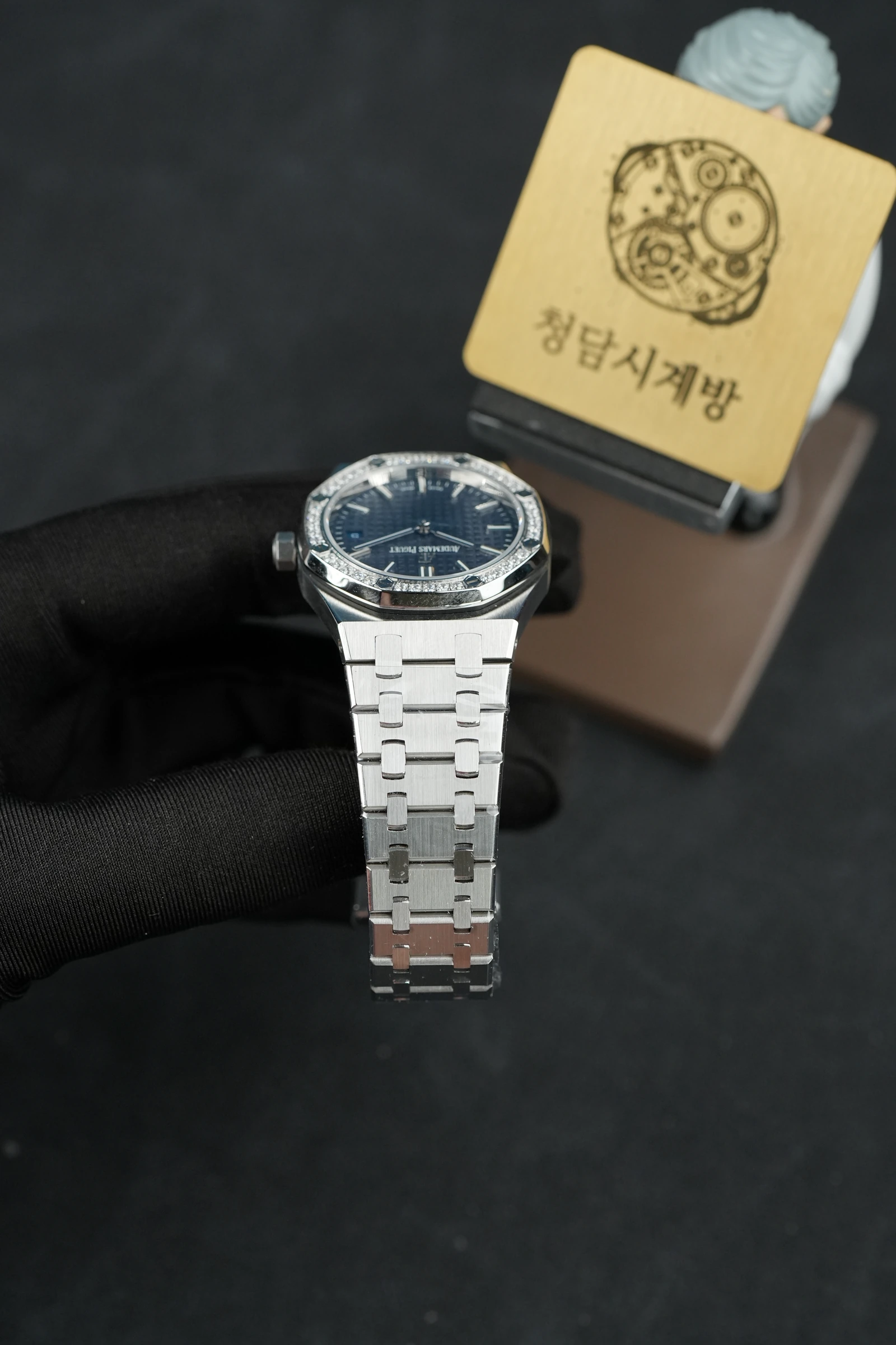 오데마피게 로얄오크 77351ST 블루 다이아베젤 상세 이미지 8