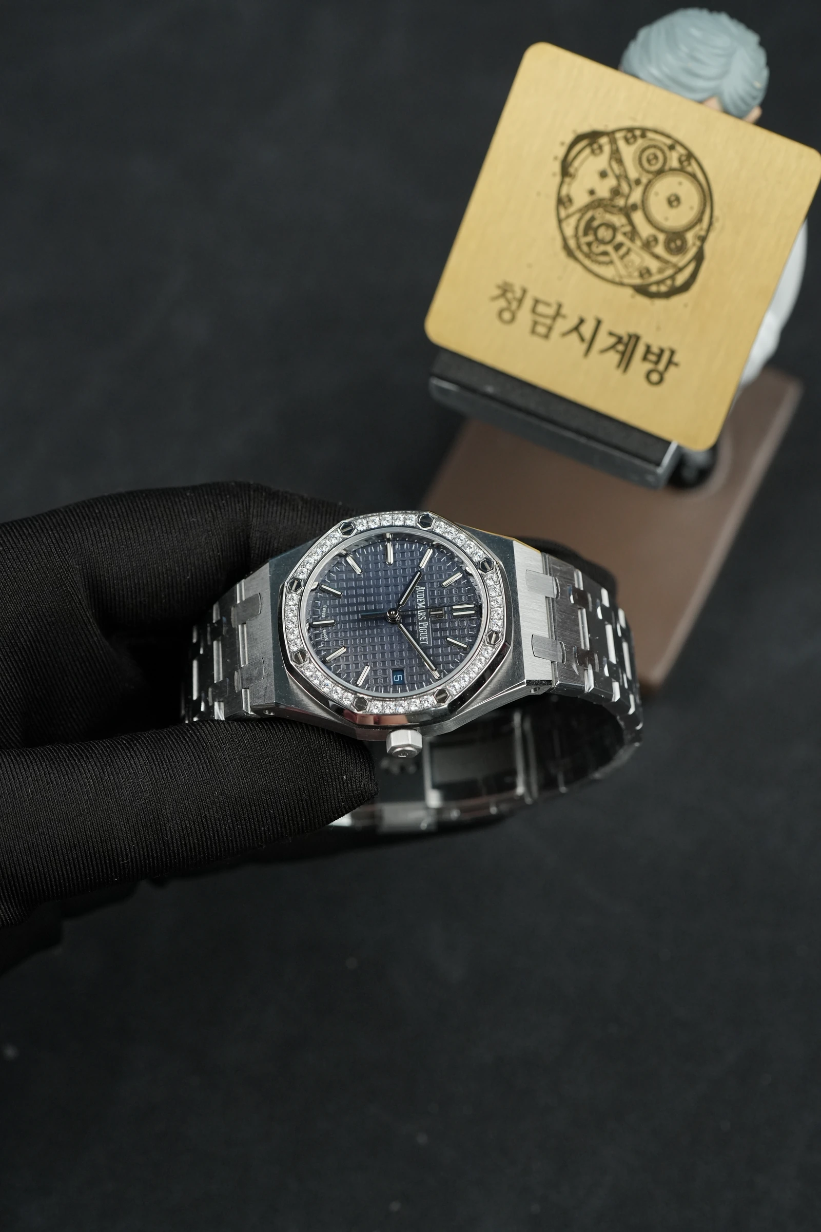오데마피게 로얄오크 77351ST 블루 다이아베젤 상세 이미지 13