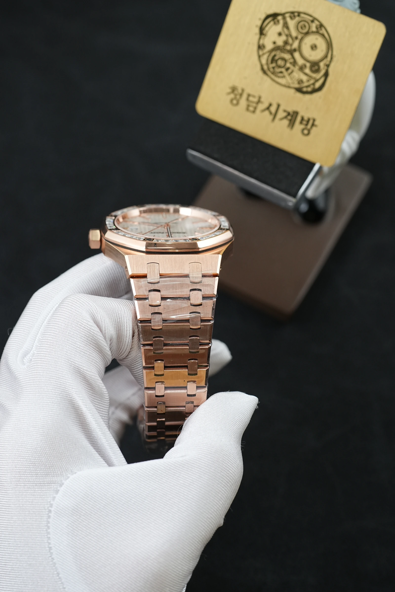 오데마피게 로얄오크 15451OR 실버 바게트 보석 커스텀 상세 이미지 13
