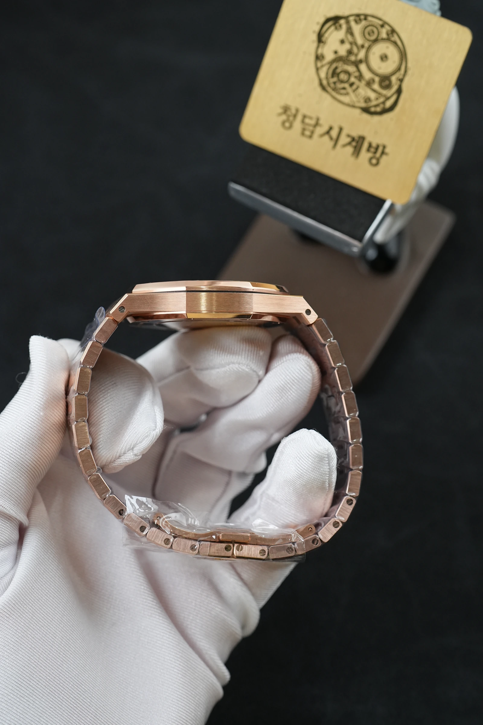 오데마피게 로얄오크 15451OR 실버 바게트 보석 커스텀 상세 이미지 15