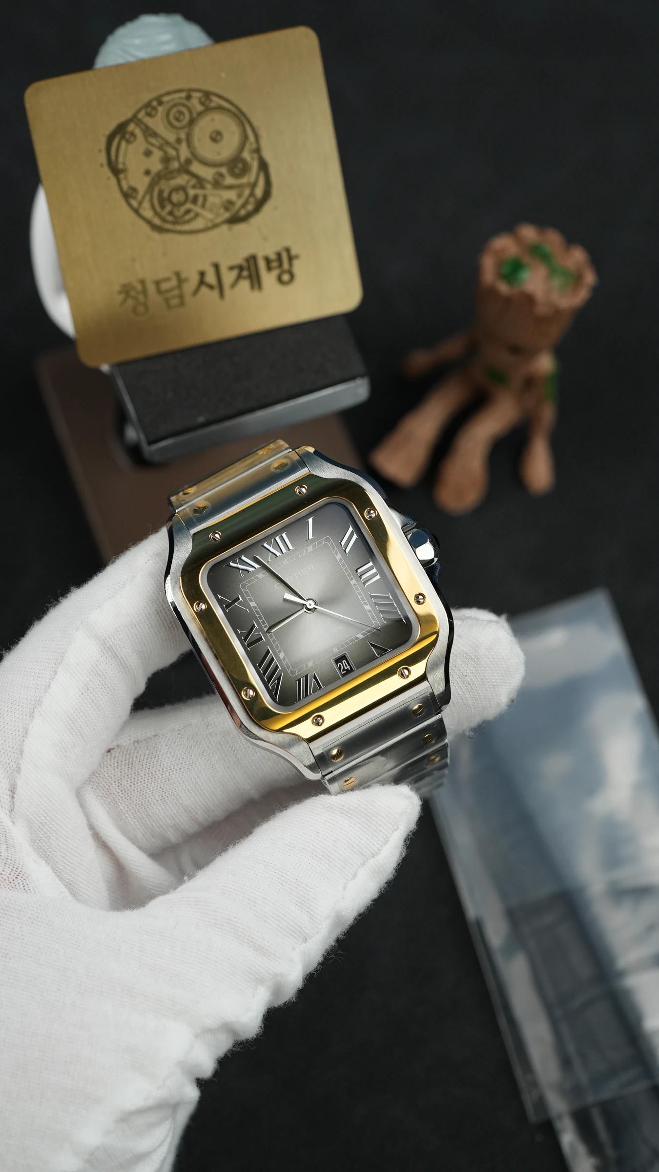 까르띠에 산토스 드 까르띠에 그레이 콤비 상세 이미지 4