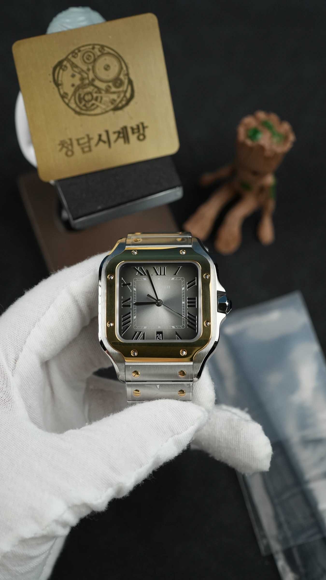 까르띠에 산토스 드 까르띠에 그레이 콤비 상세 이미지 7