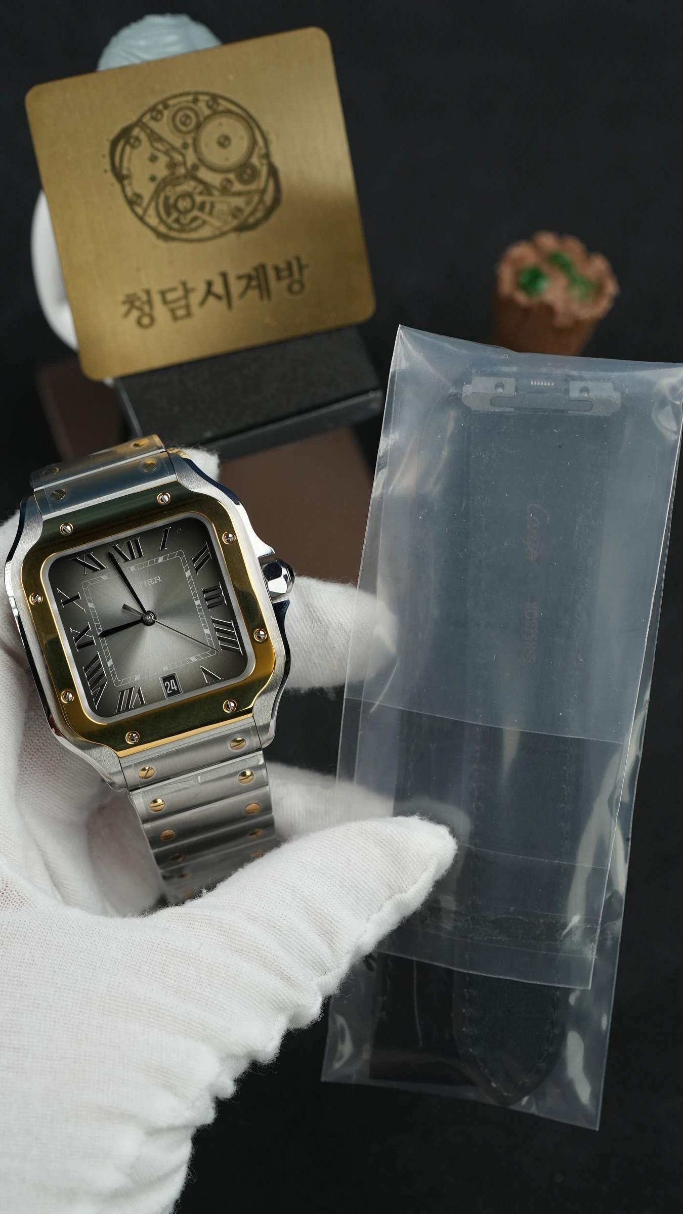 까르띠에 산토스 드 까르띠에 그레이 콤비 상세 이미지 8