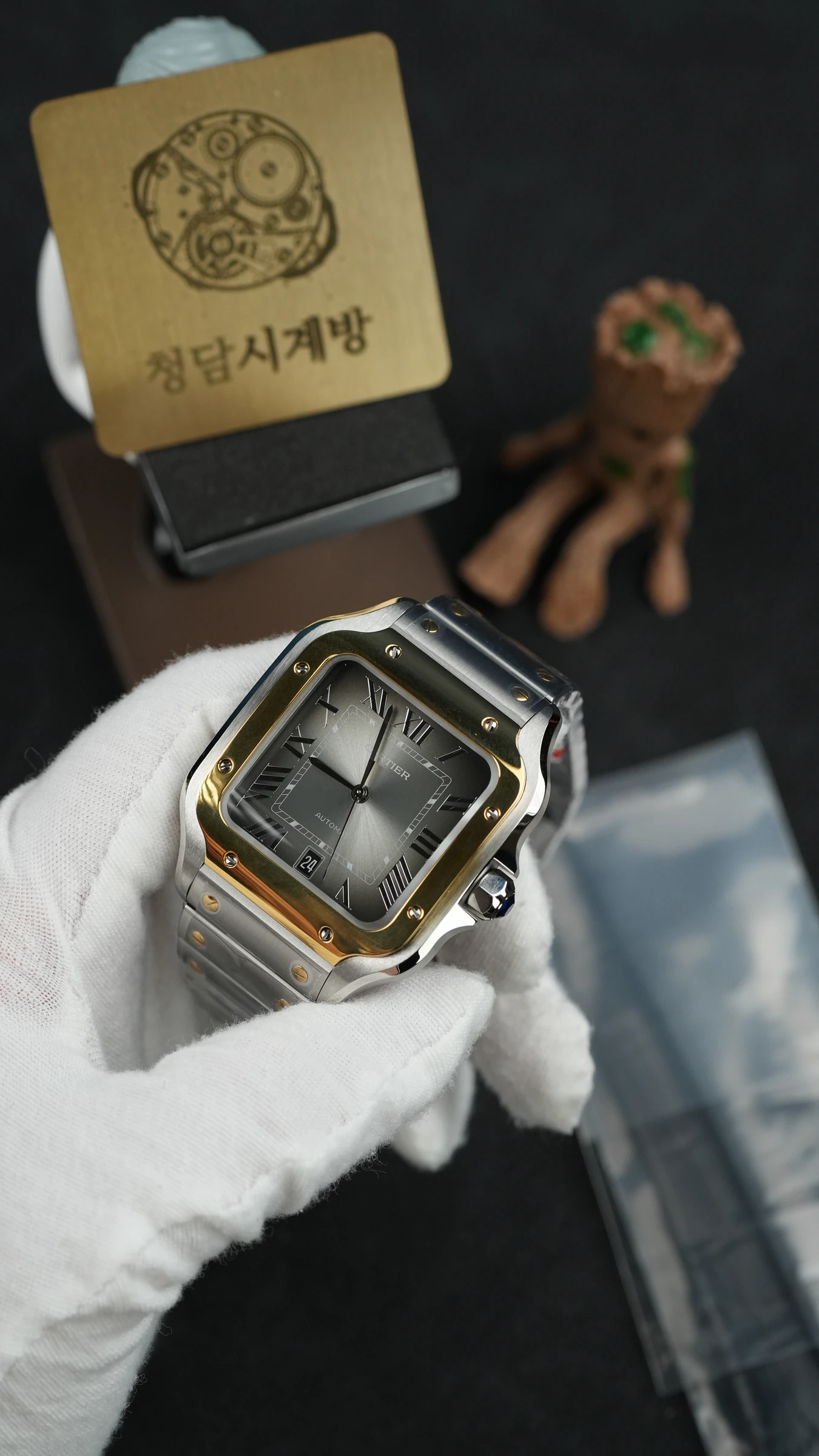 까르띠에 산토스 드 까르띠에 그레이 콤비 상세 이미지 14