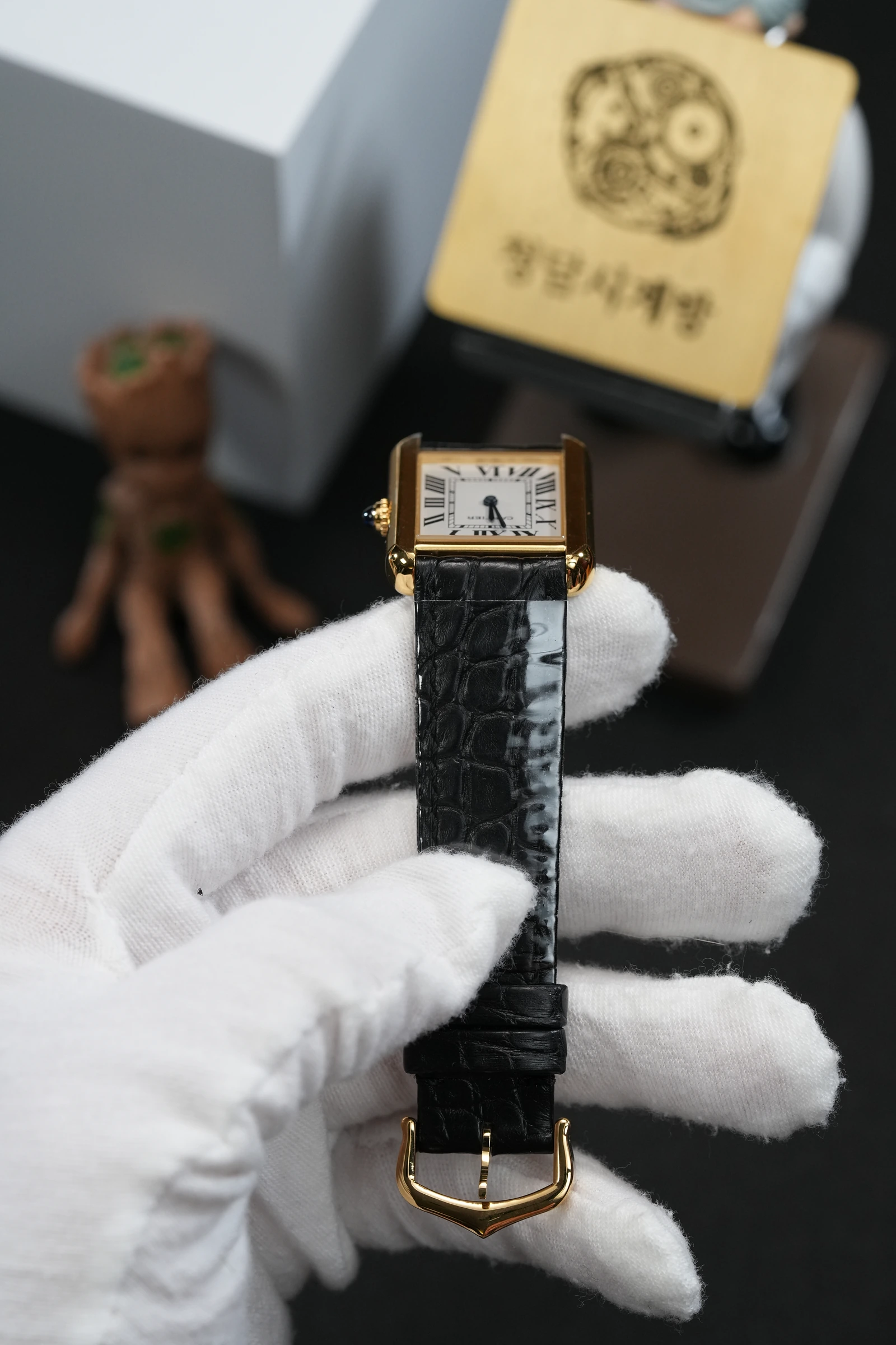 까르띠에 탱크솔로 옐로톤 블랙가죽 3170 상세 이미지 3
