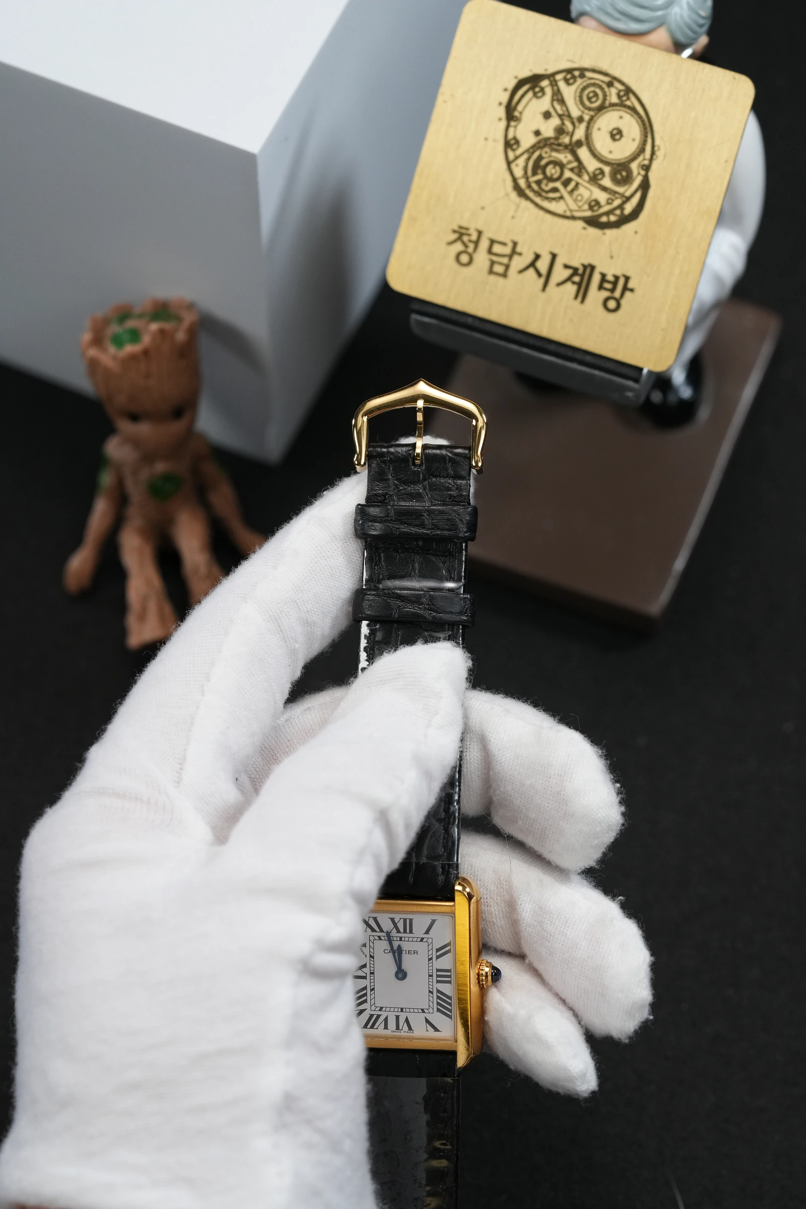 까르띠에 탱크솔로 옐로톤 블랙가죽 3170 상세 이미지 14