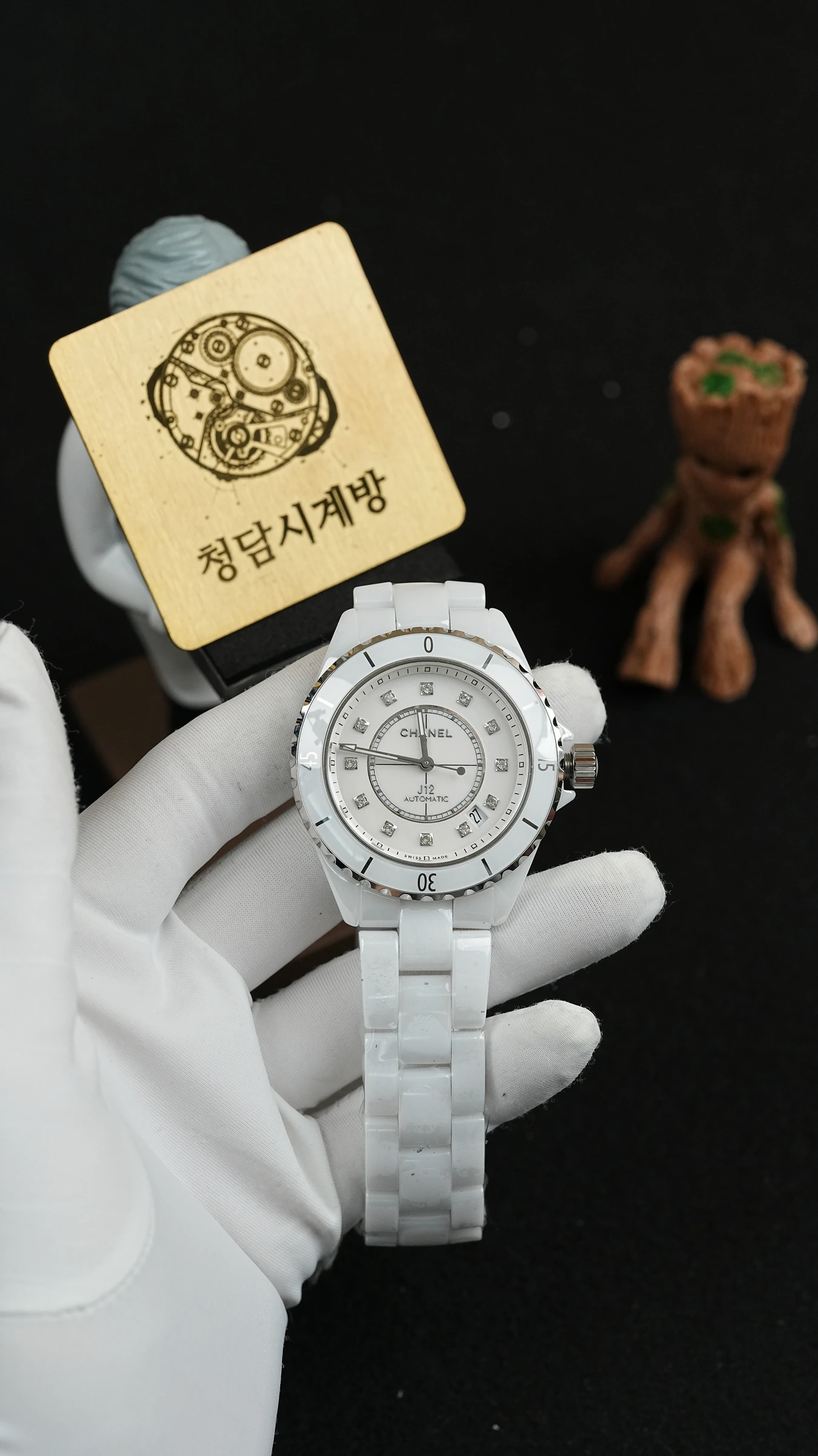 샤넬 J12 화이트 보석 투명백 상세 이미지 3