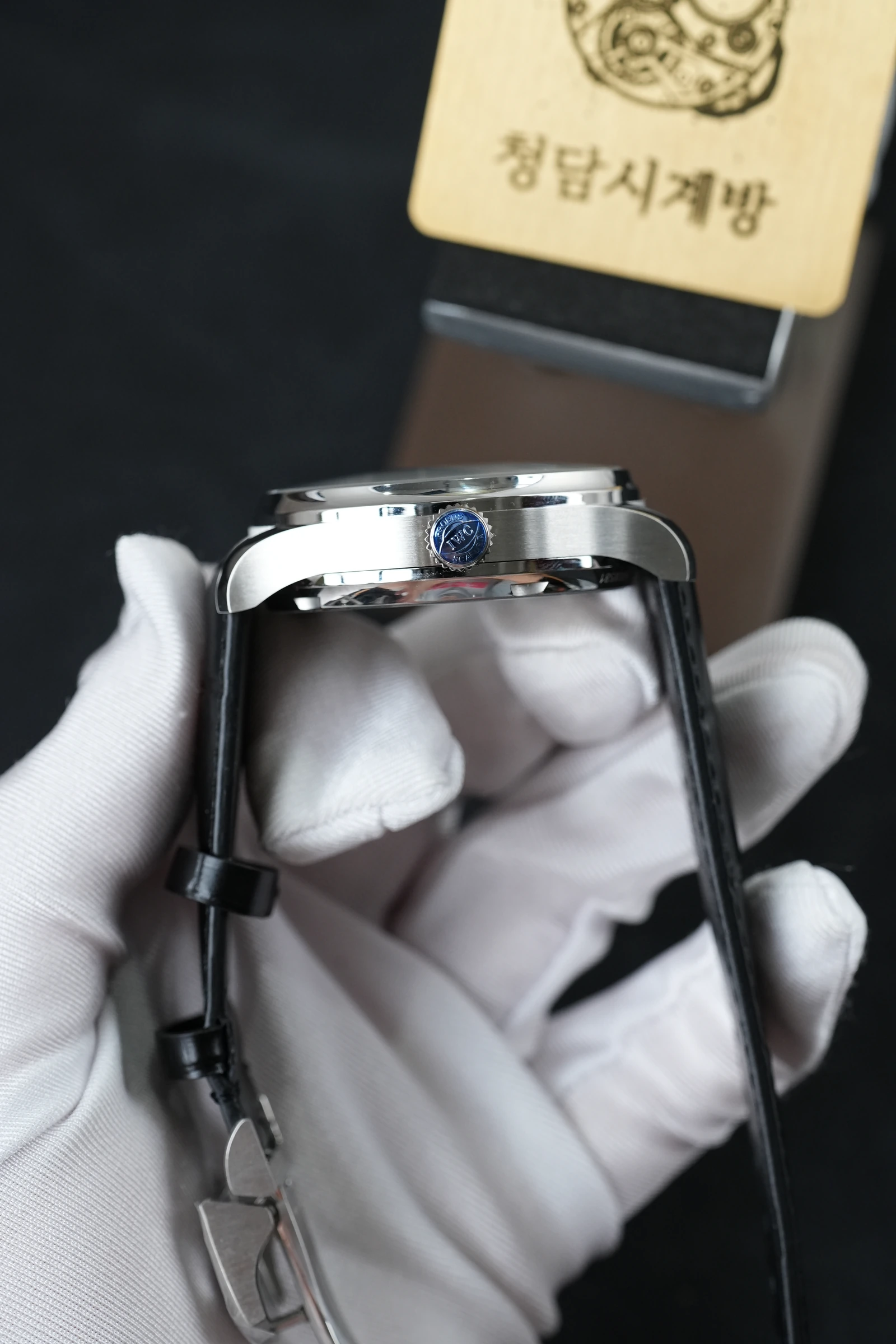 IWC 포르투기저 7DAYS 화이트 블랙가죽 상세 이미지 12