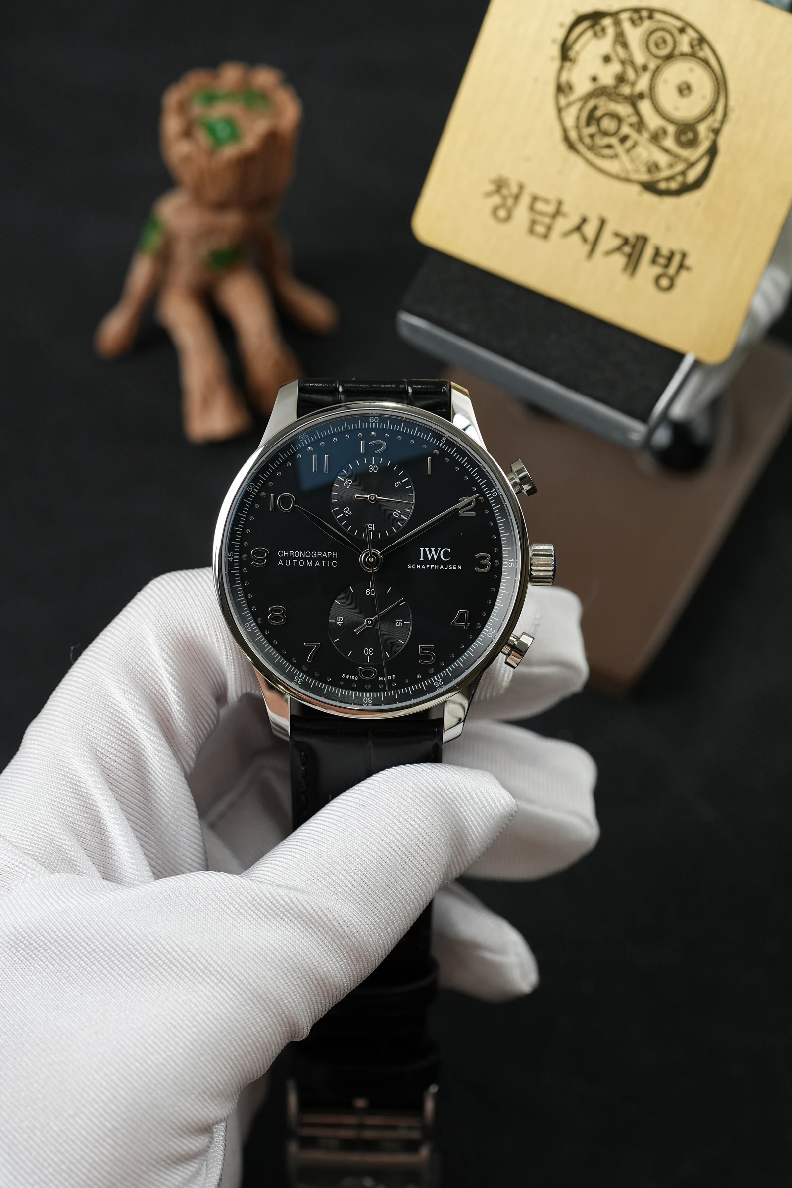IWC 포르투기저 크로노그래프 블랙 블랙가죽 상세 이미지 7