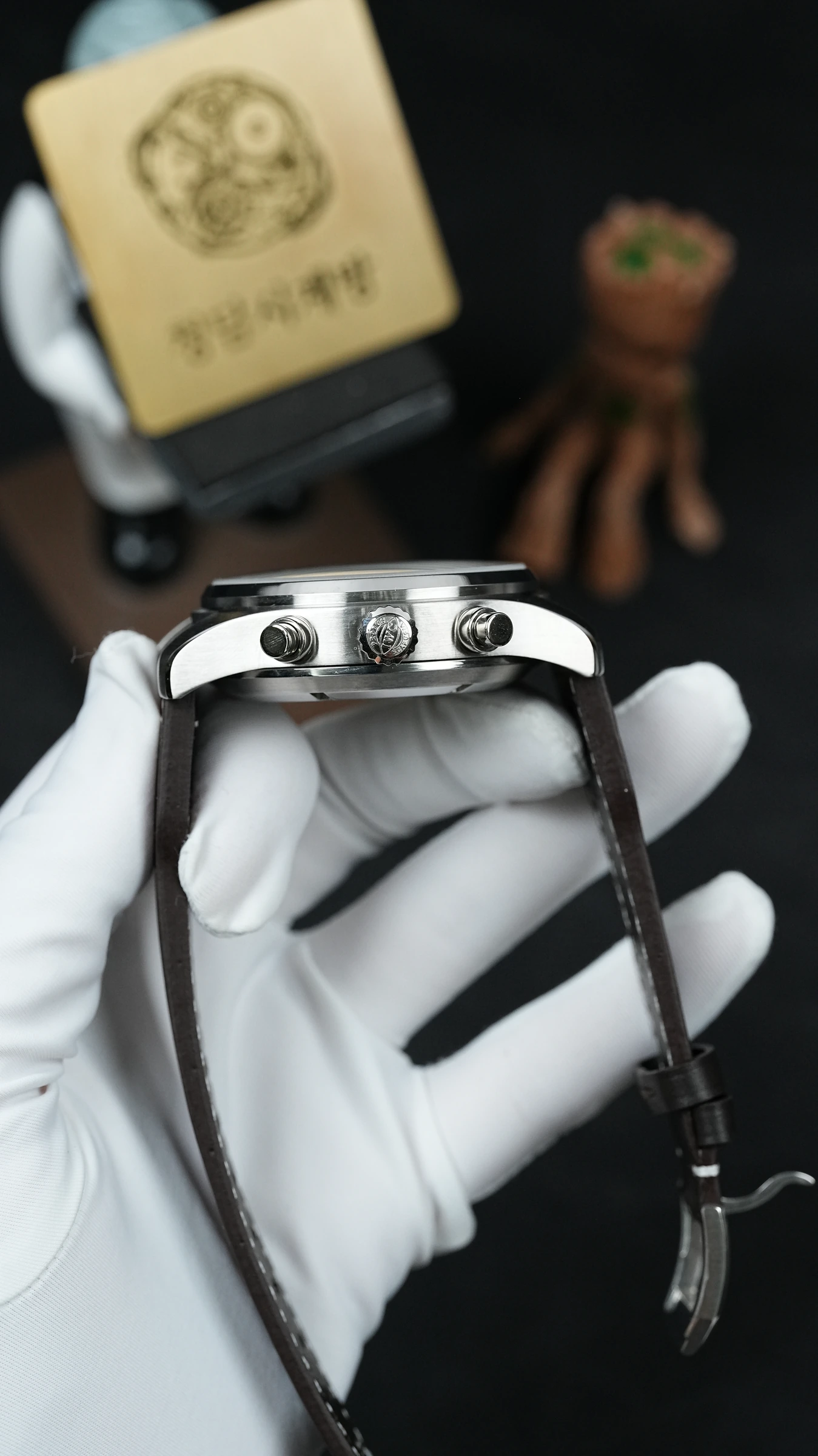IWC 파일럿 워치 크로노그래프 블랙 블랙가죽 상세 이미지 11