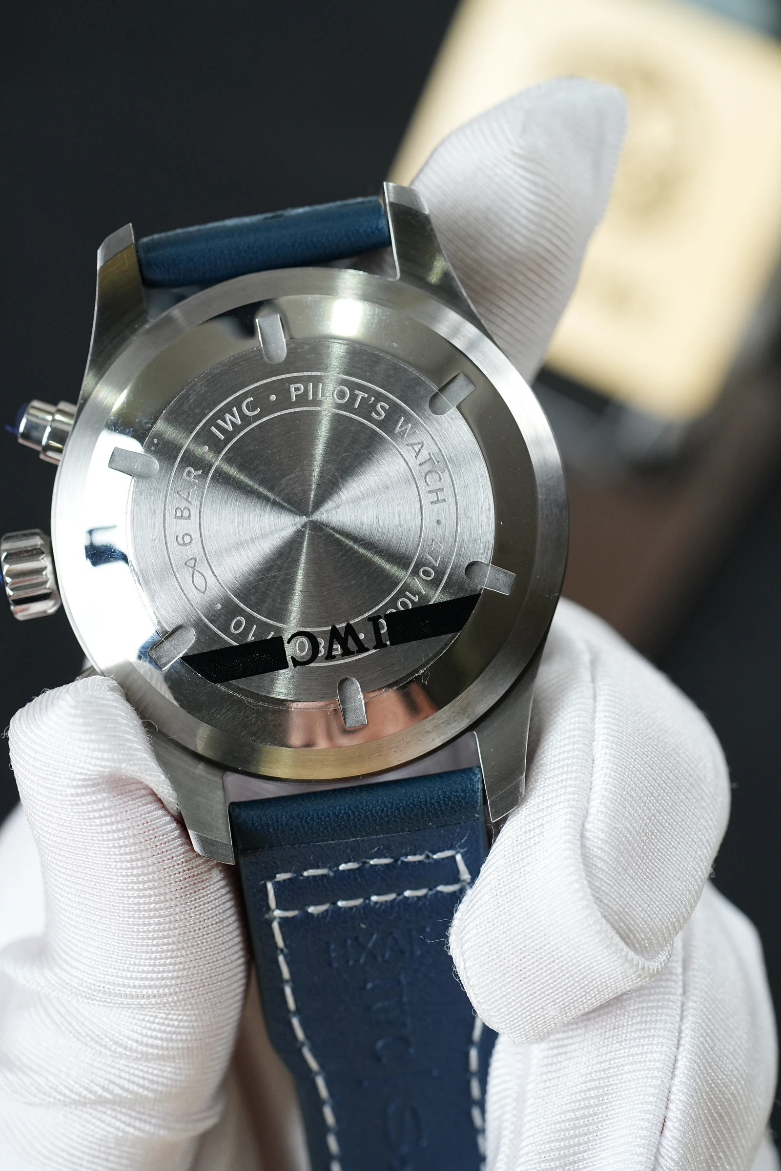 IWC 파일럿 워치 크로노그래프 블루 블루가죽 상세 이미지 11