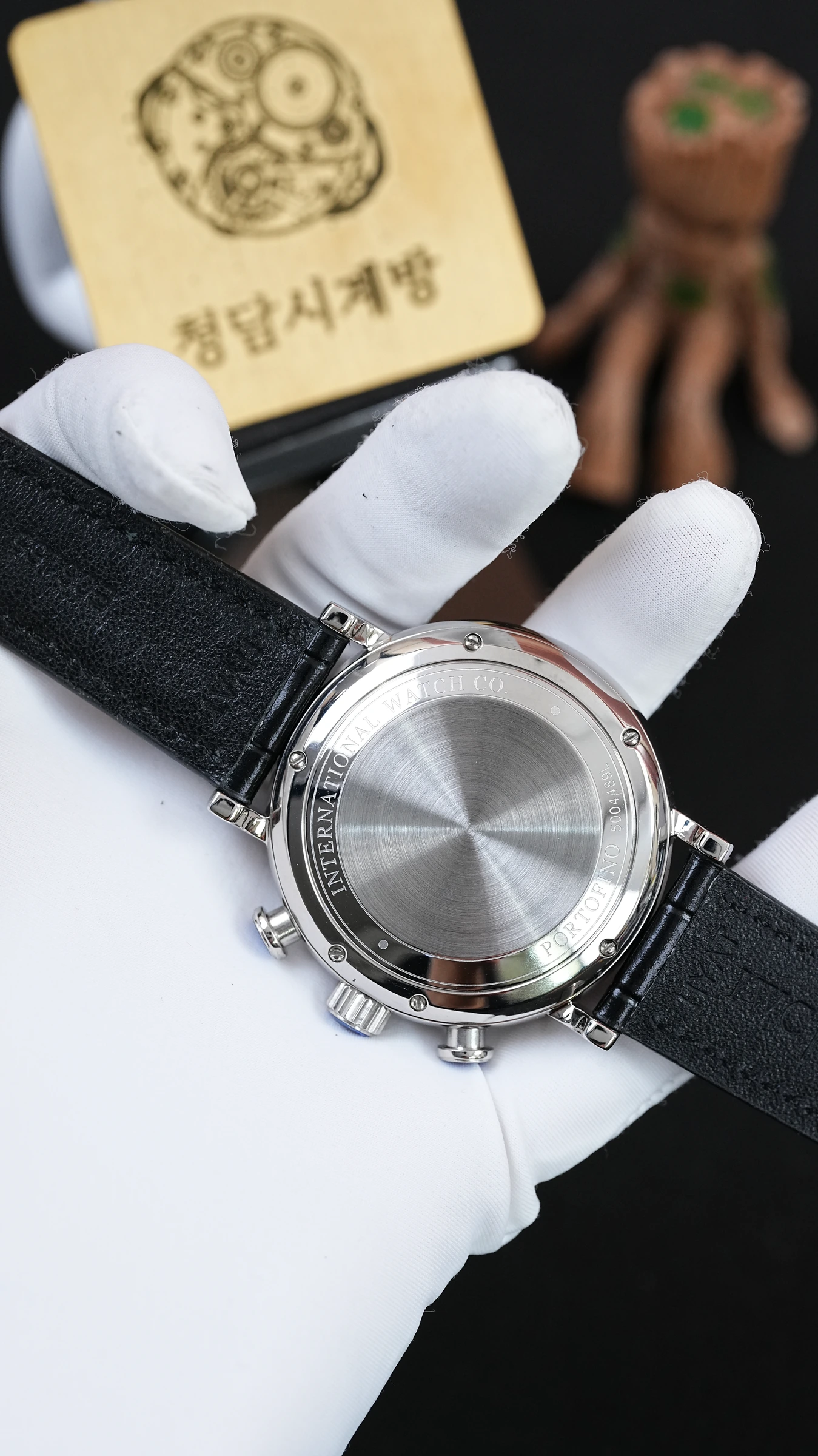 IWC 포르토피노 크로노그래프 블루 블랙가죽 상세 이미지 13