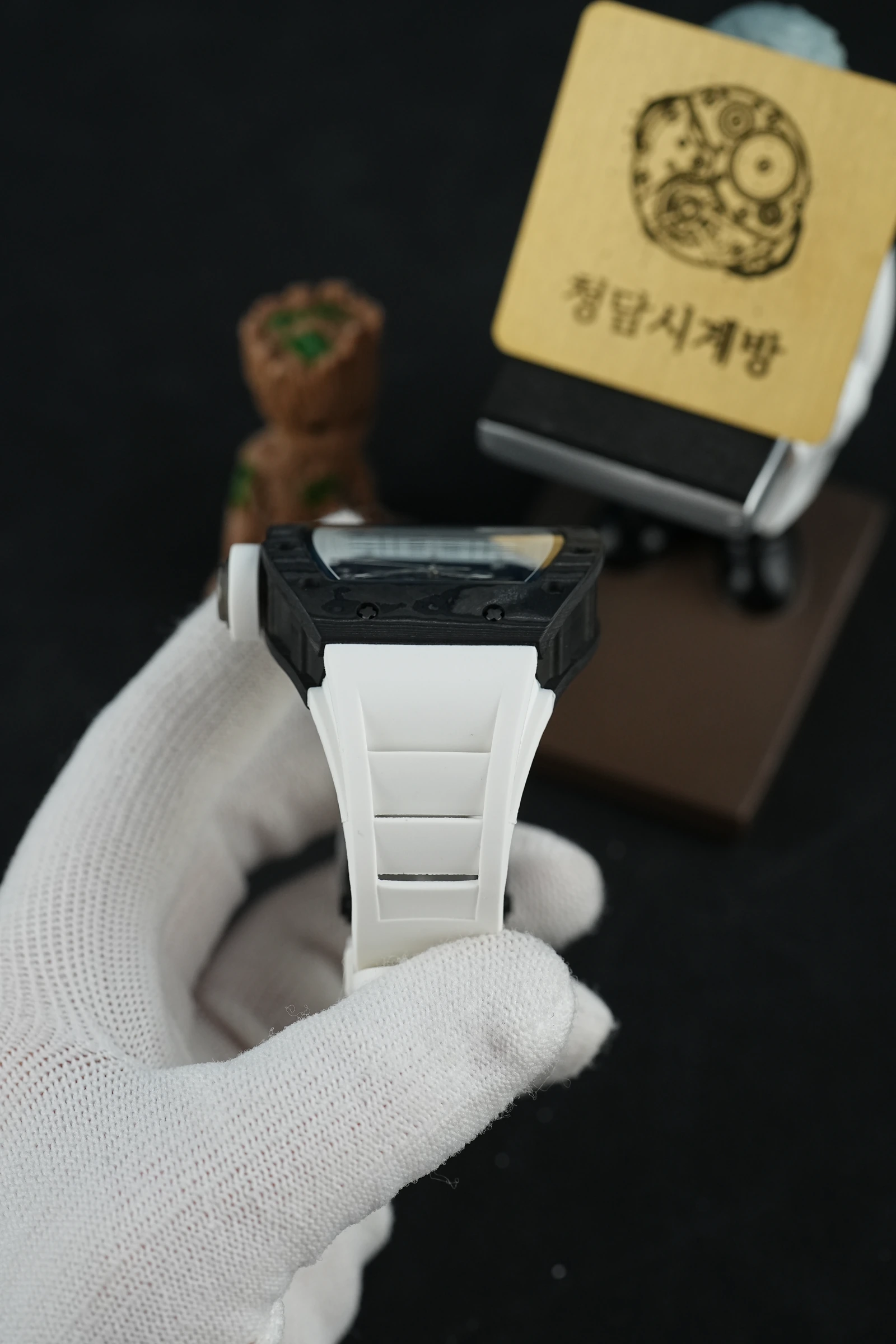 리처드밀 RM 055 버바 왓슨 블랙 화이트 러버 상세 이미지 4