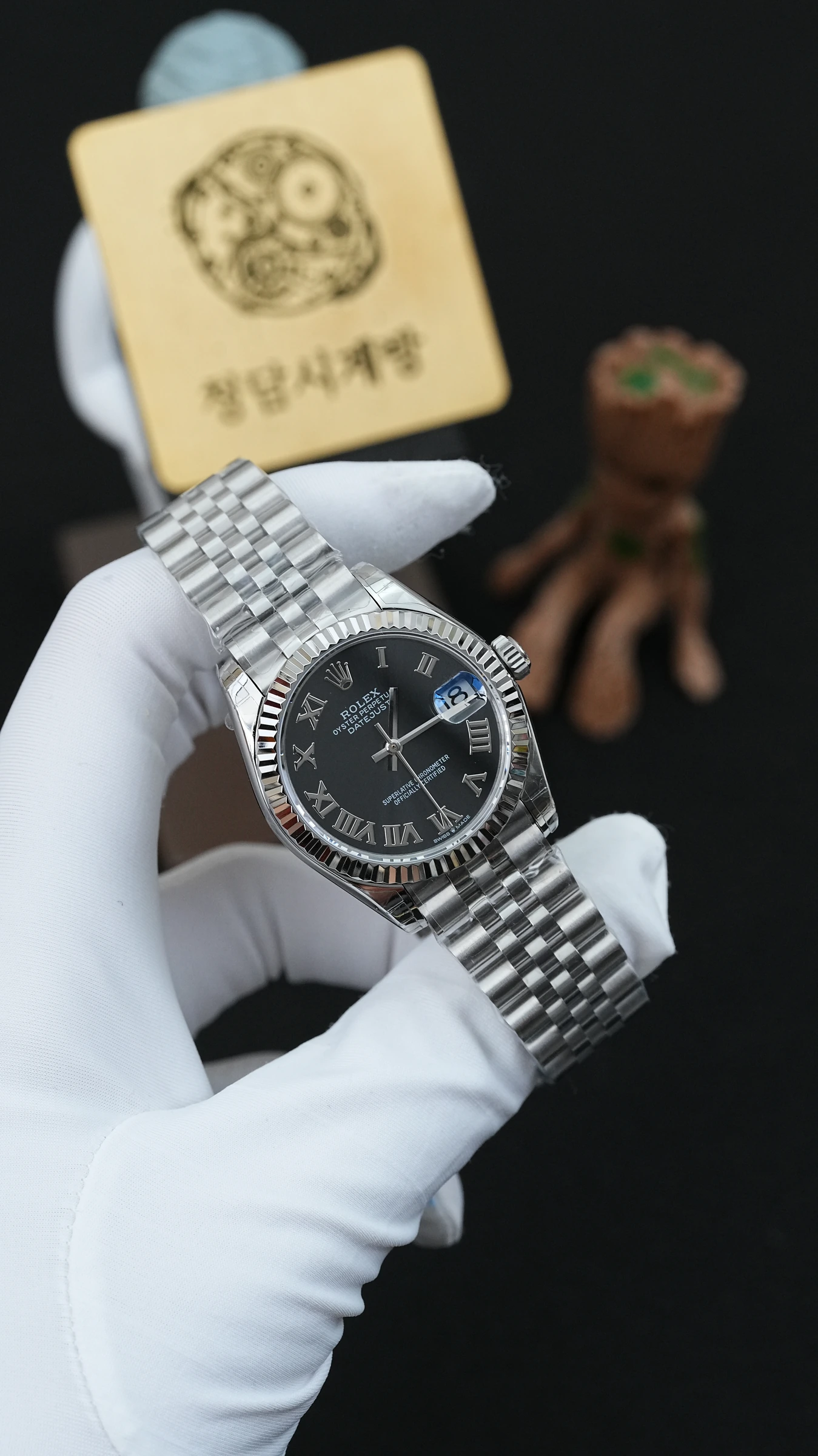 롤렉스 레이디 데이저스트 블랙 로만 상세 이미지 6