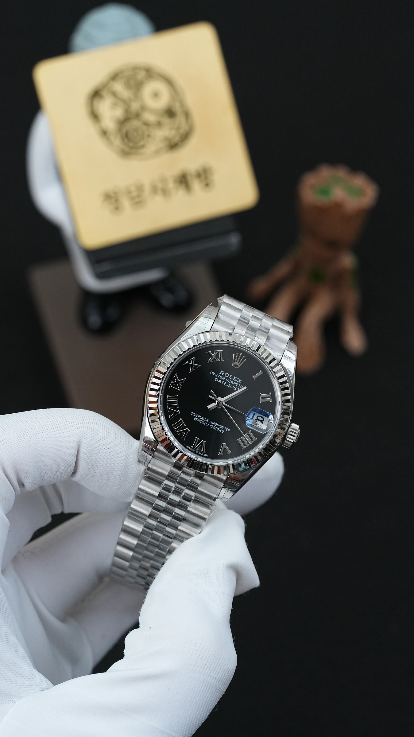롤렉스 레이디 데이저스트 블랙 로만 상세 이미지 9