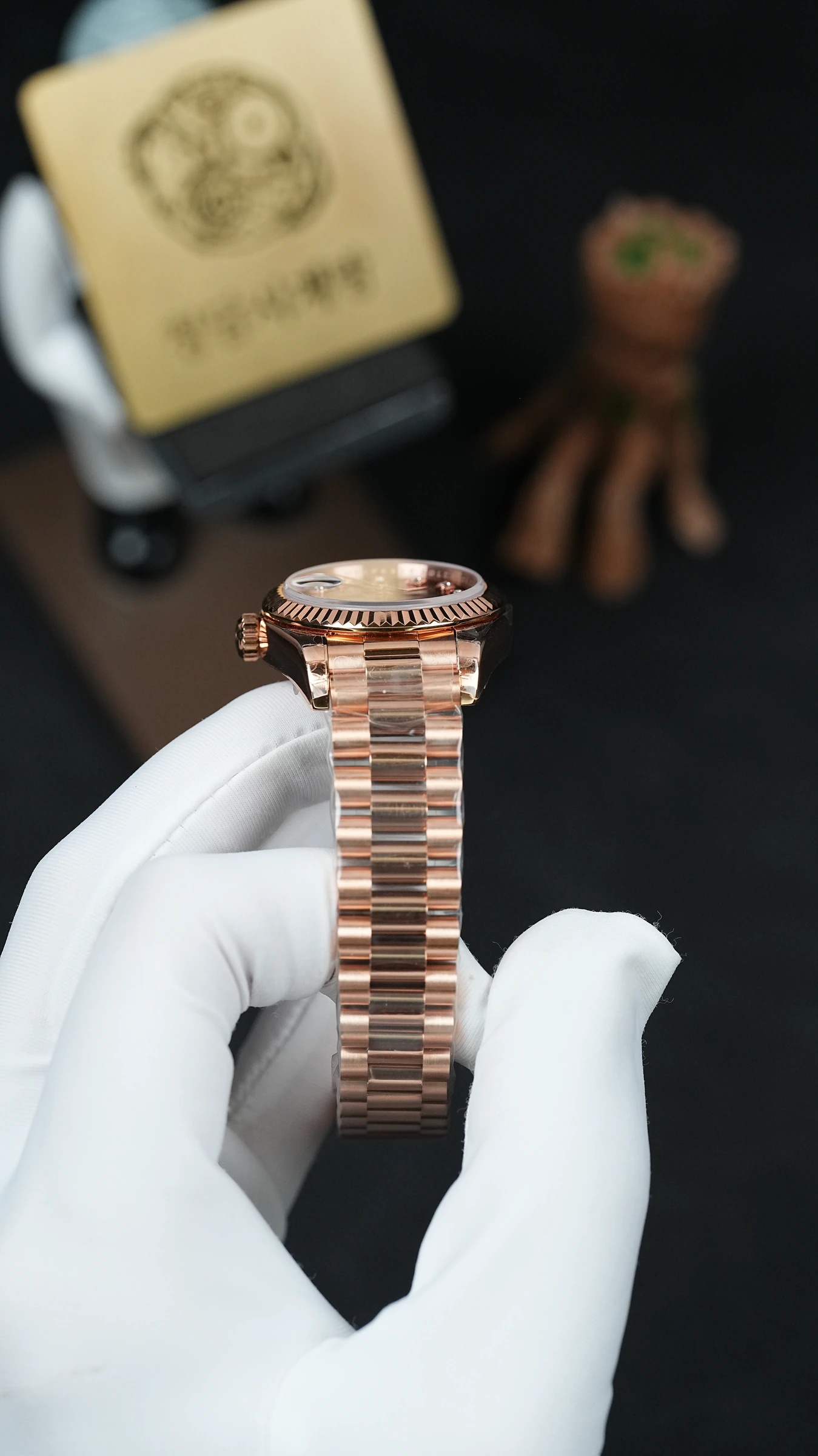 롤렉스 레이디 데이저스트 초코 10P 로즈골드금통 31mm 상세 이미지 12
