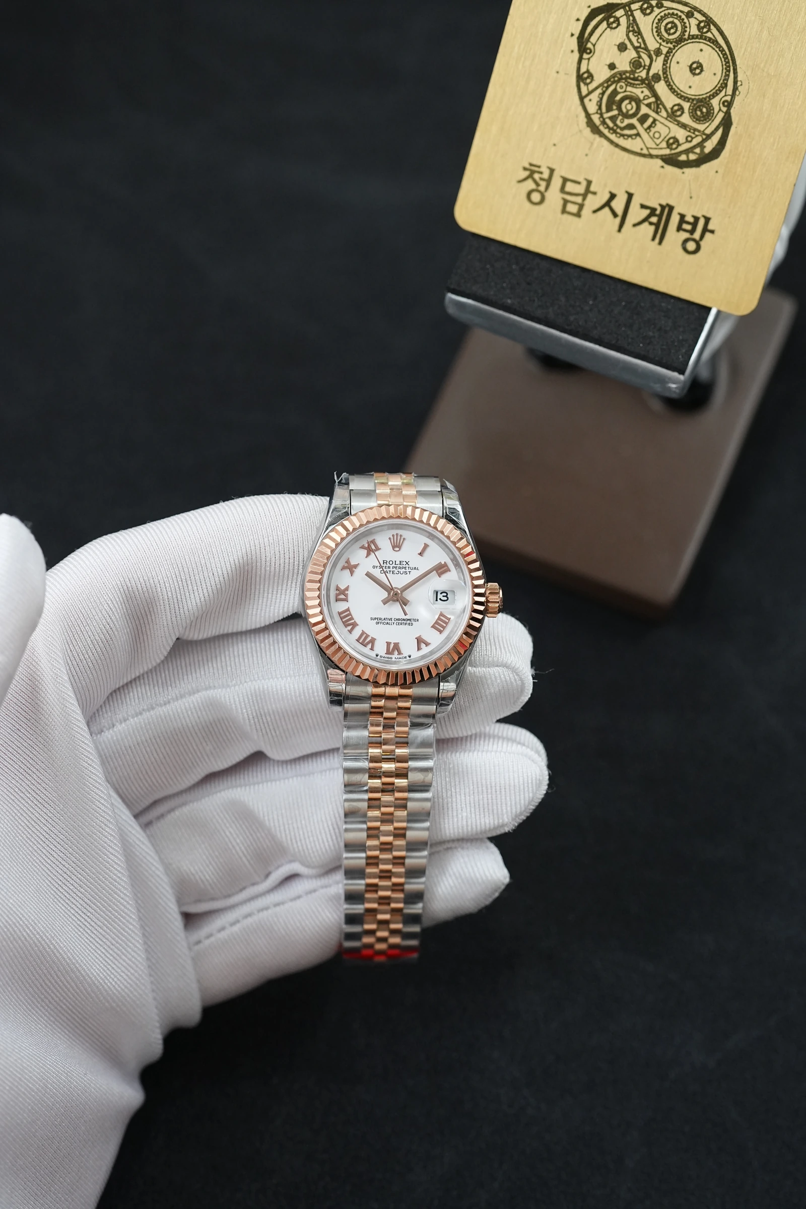 롤렉스 레이디 데이저스트 화이트 로즈골드콤비 로만 상품 이미지 1